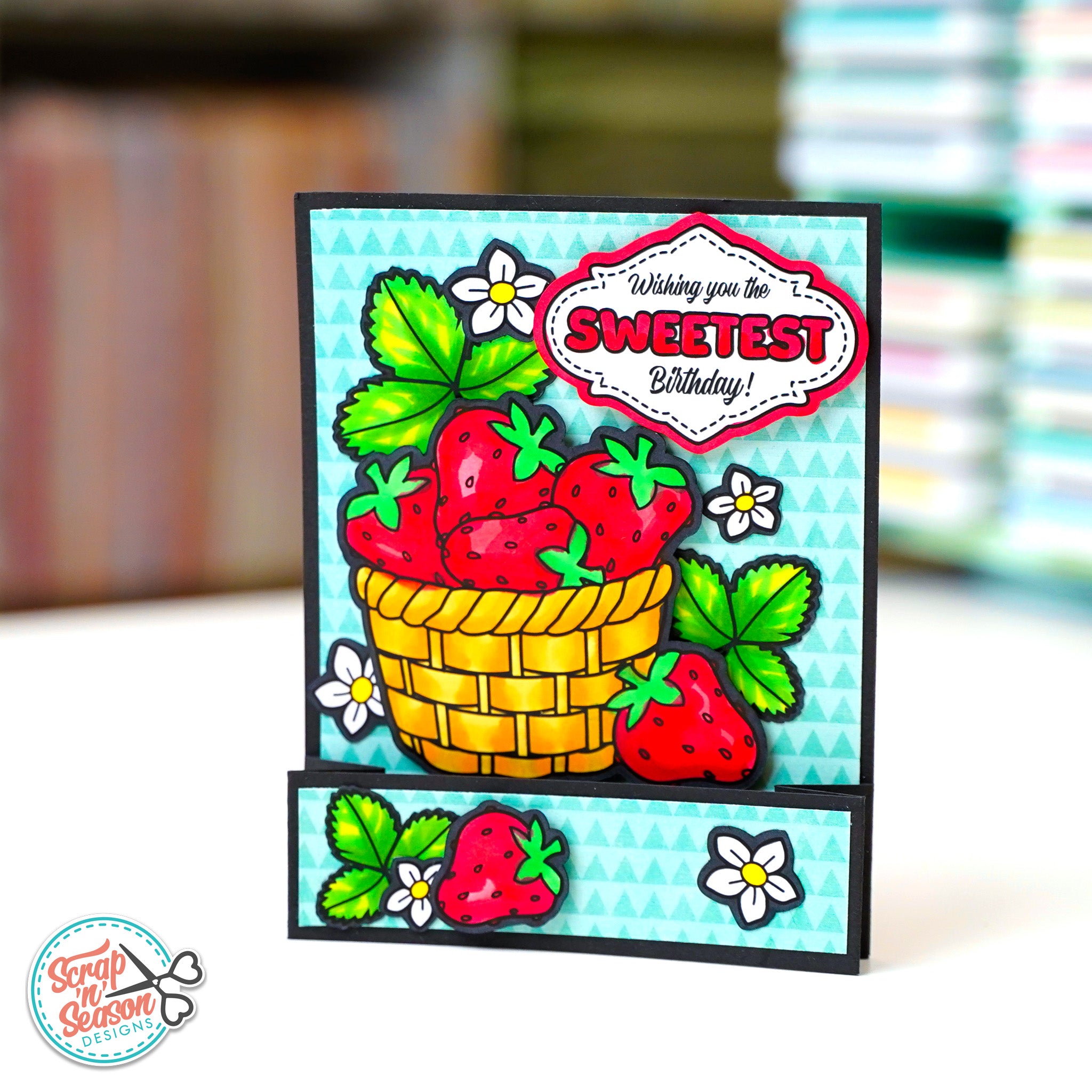 DL - Print, Cut, and Colour Strawberry Basket