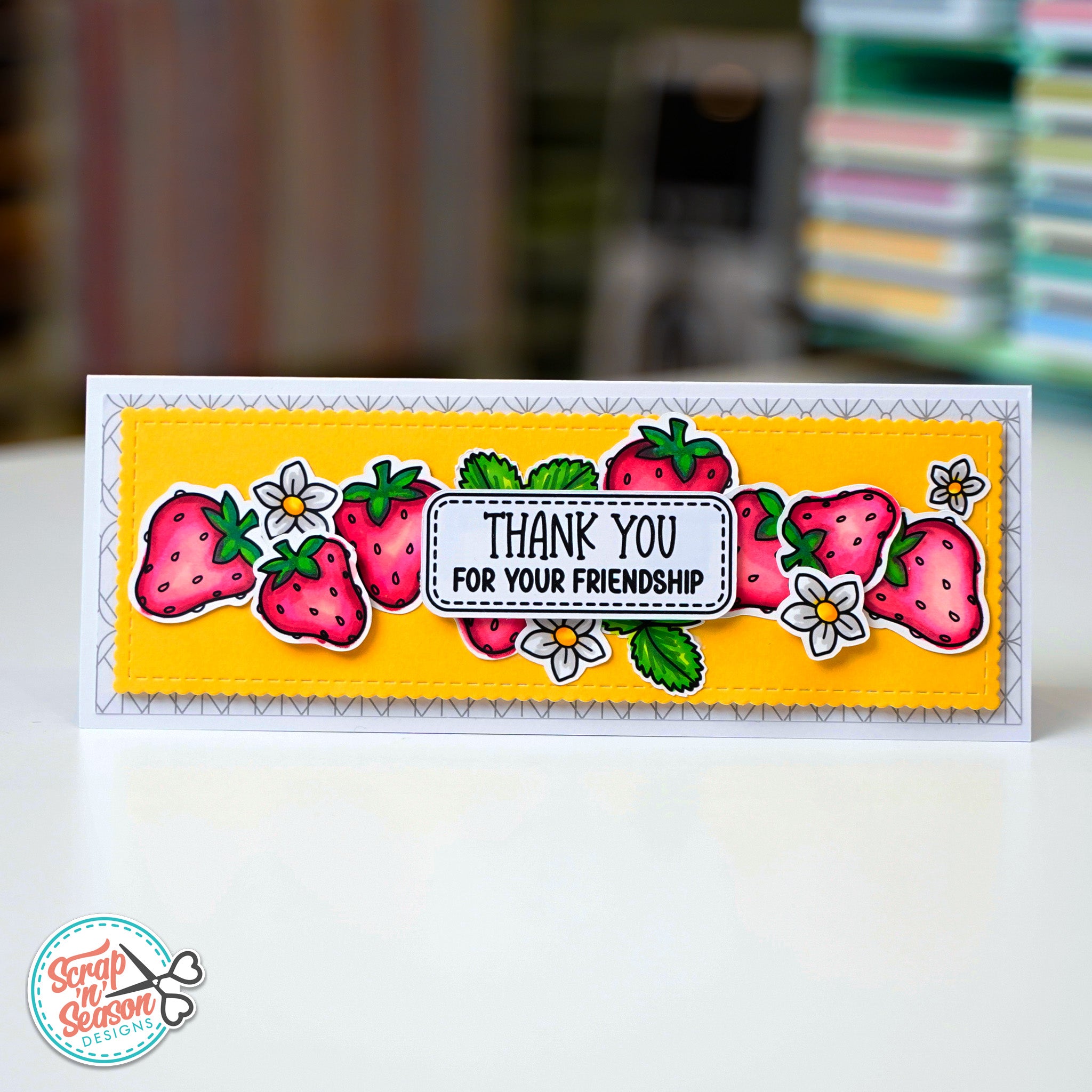 DL - Print, Cut, and Colour Strawberry Basket