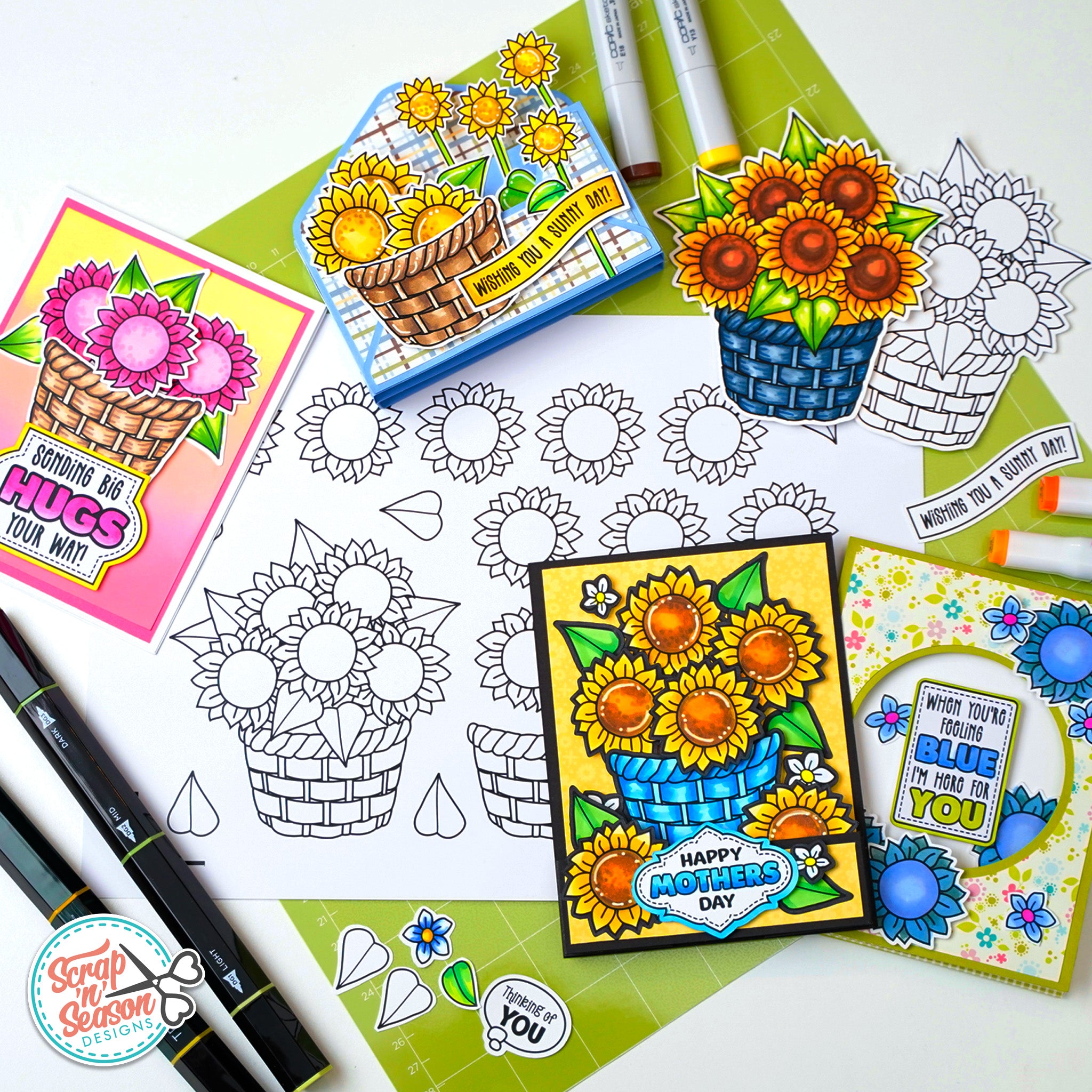 Print and Cut - Sunflower Basket