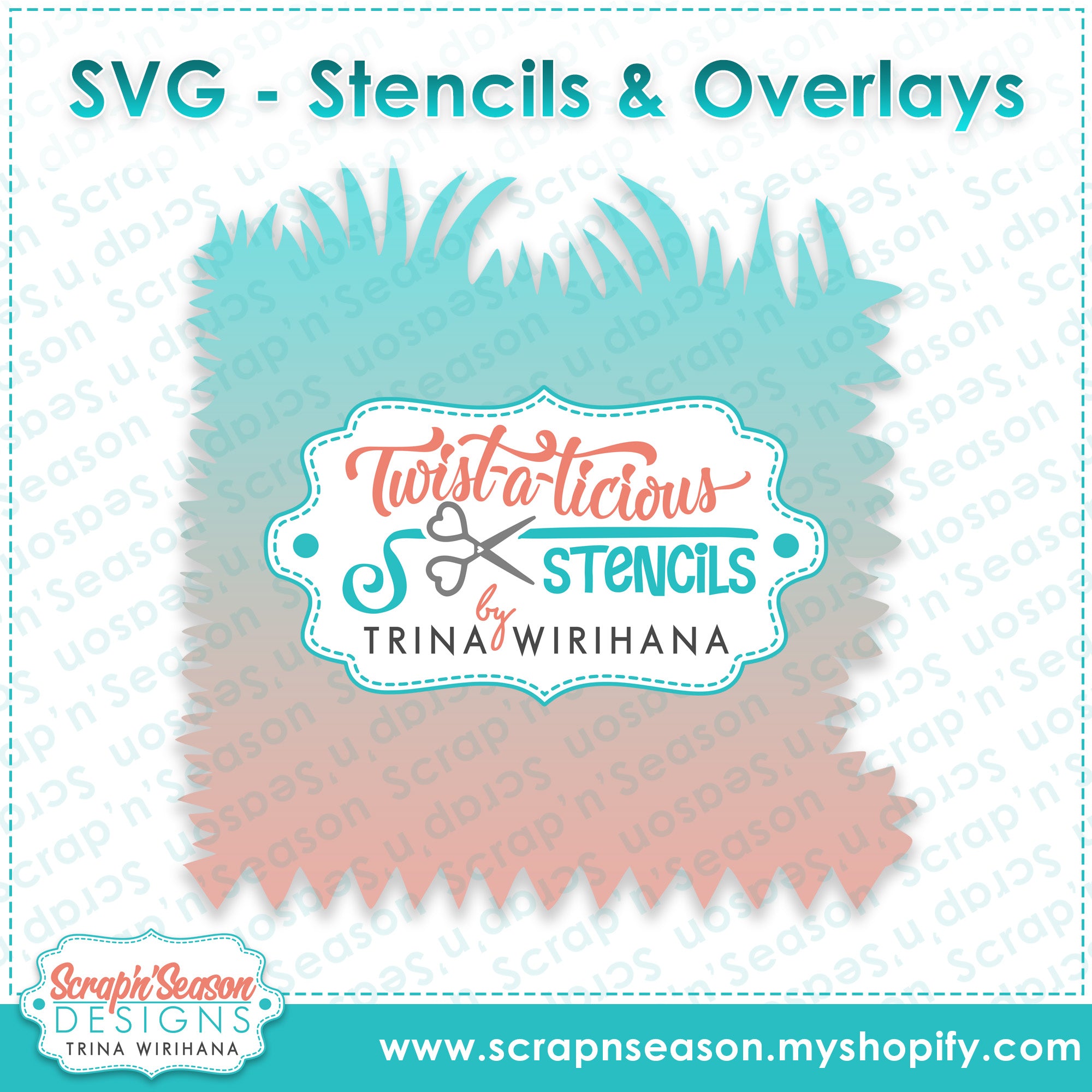Twist-a-licious Stencil - Grass 2