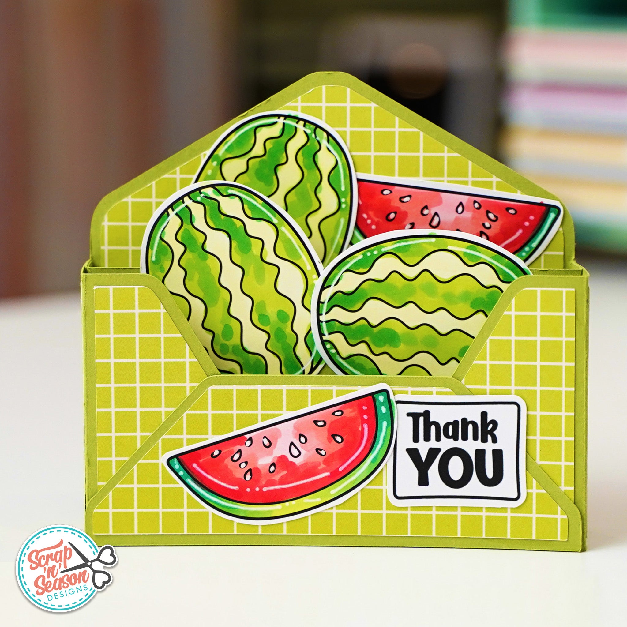 Print, Cut, and Colour - Watermelon Crate