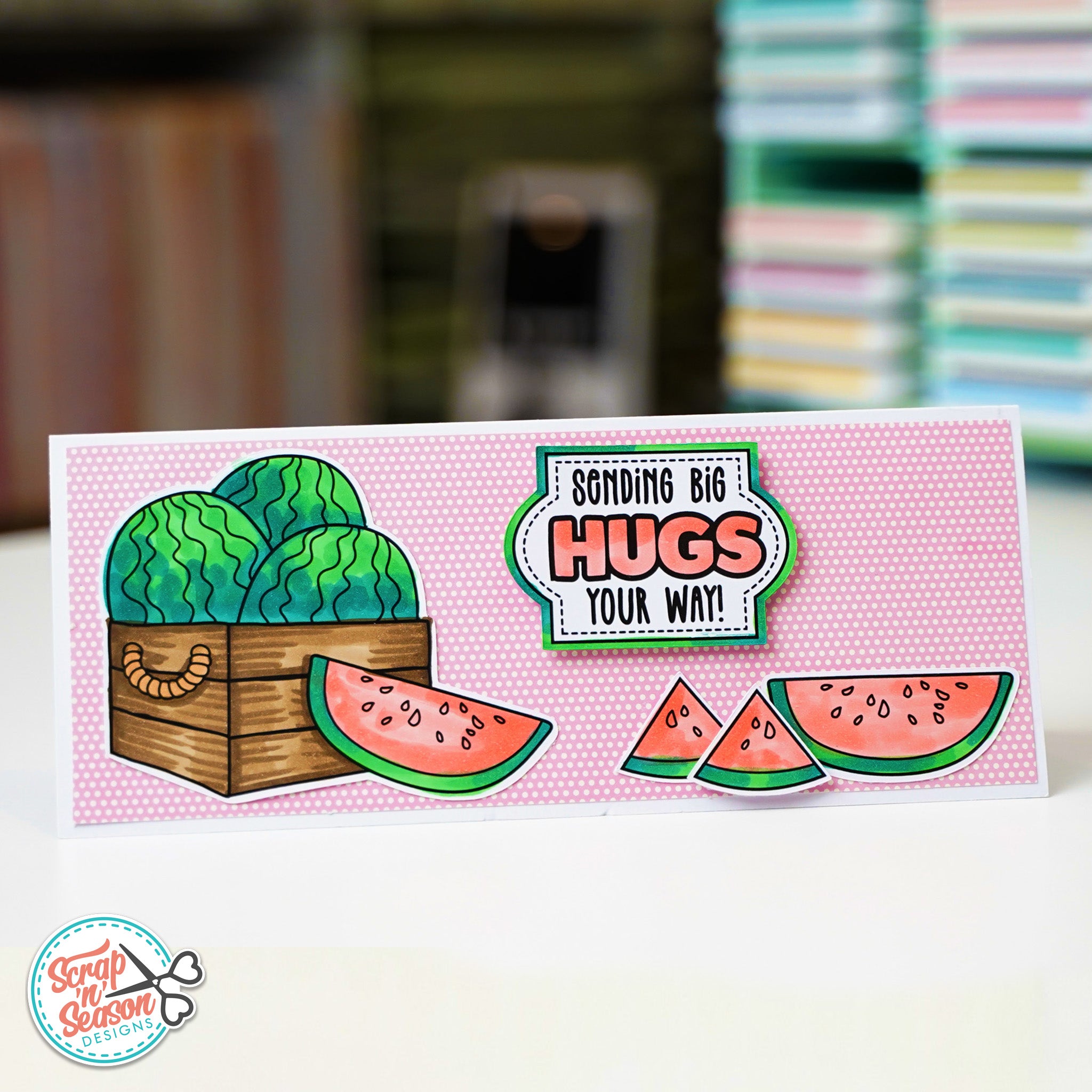 Print, Cut, and Colour - Watermelon Crate