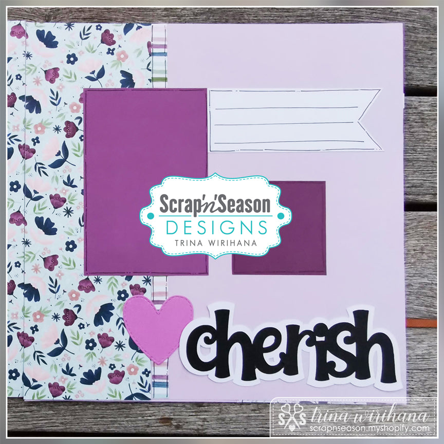 DL Scrapbook Workshop - True Love Hearts Titles (SVG)