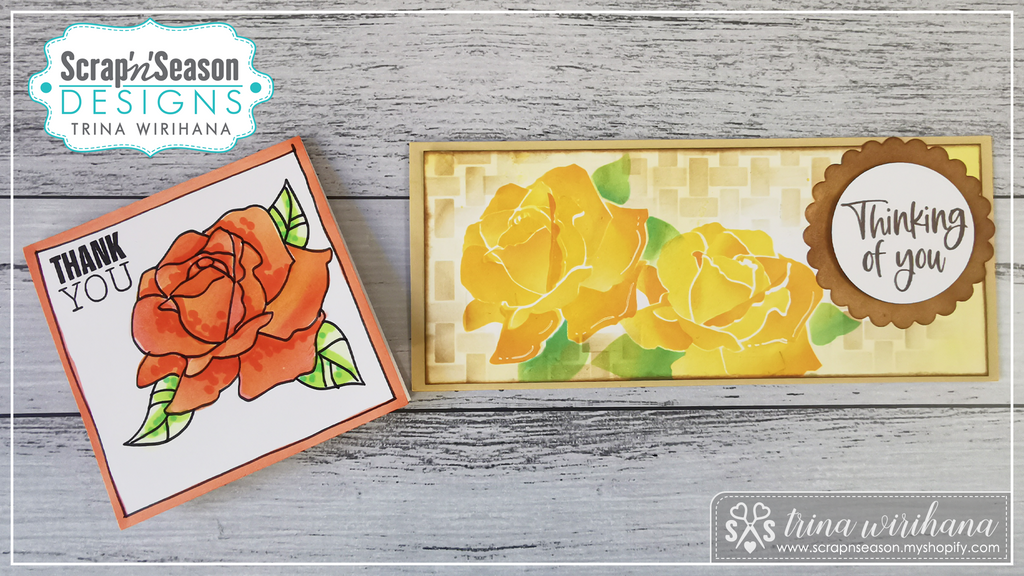 Layered Stencils - Rose