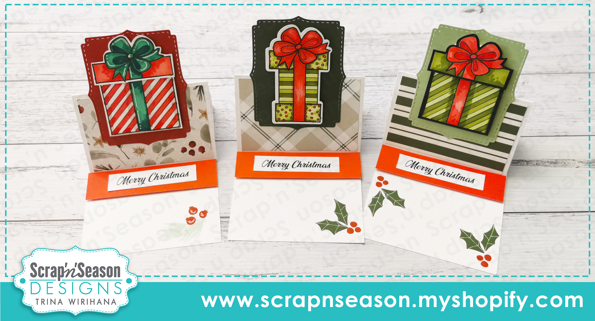 DL - Fancy Fold 119 - Christmas Easel Card