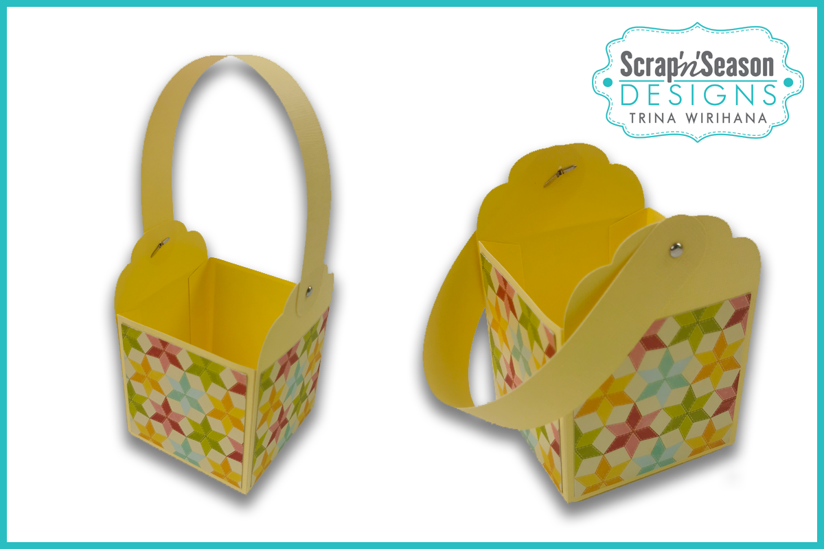 Digital Download - SVG - 3D Box - Easter Basket 1