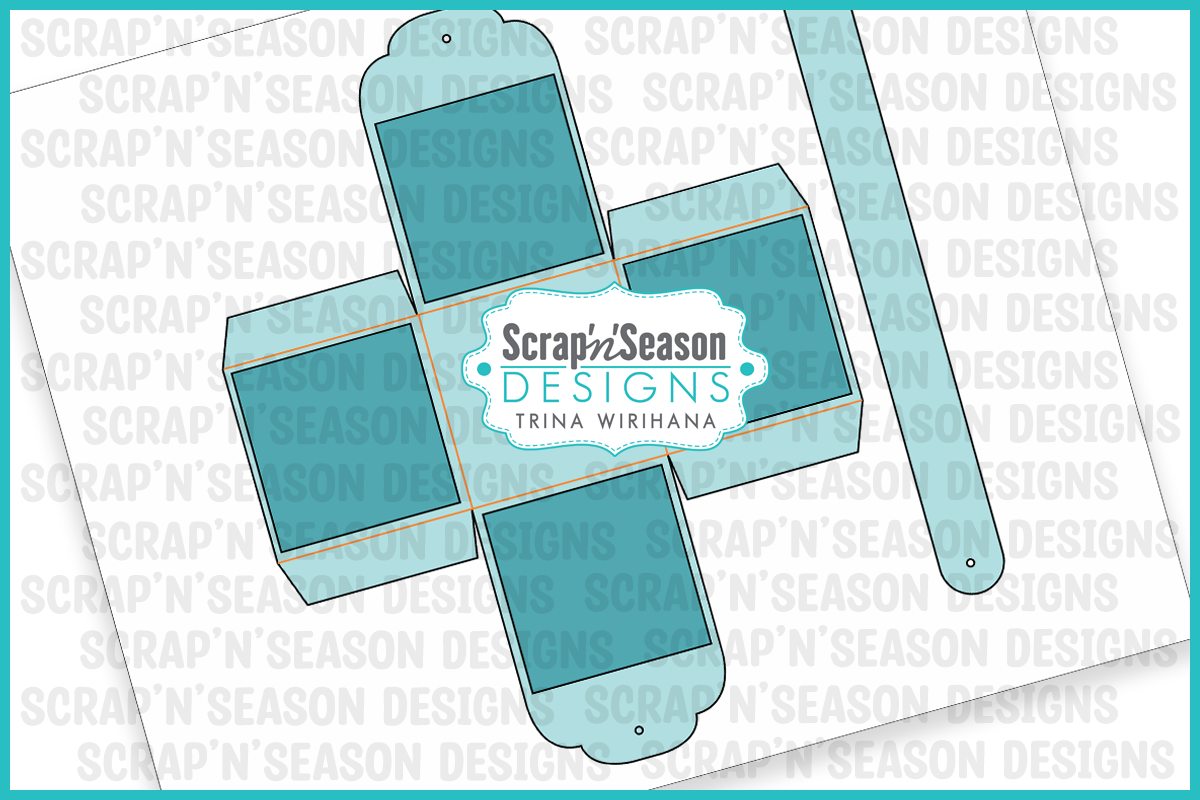 Digital Download - SVG - 3D Box - Easter Basket 1