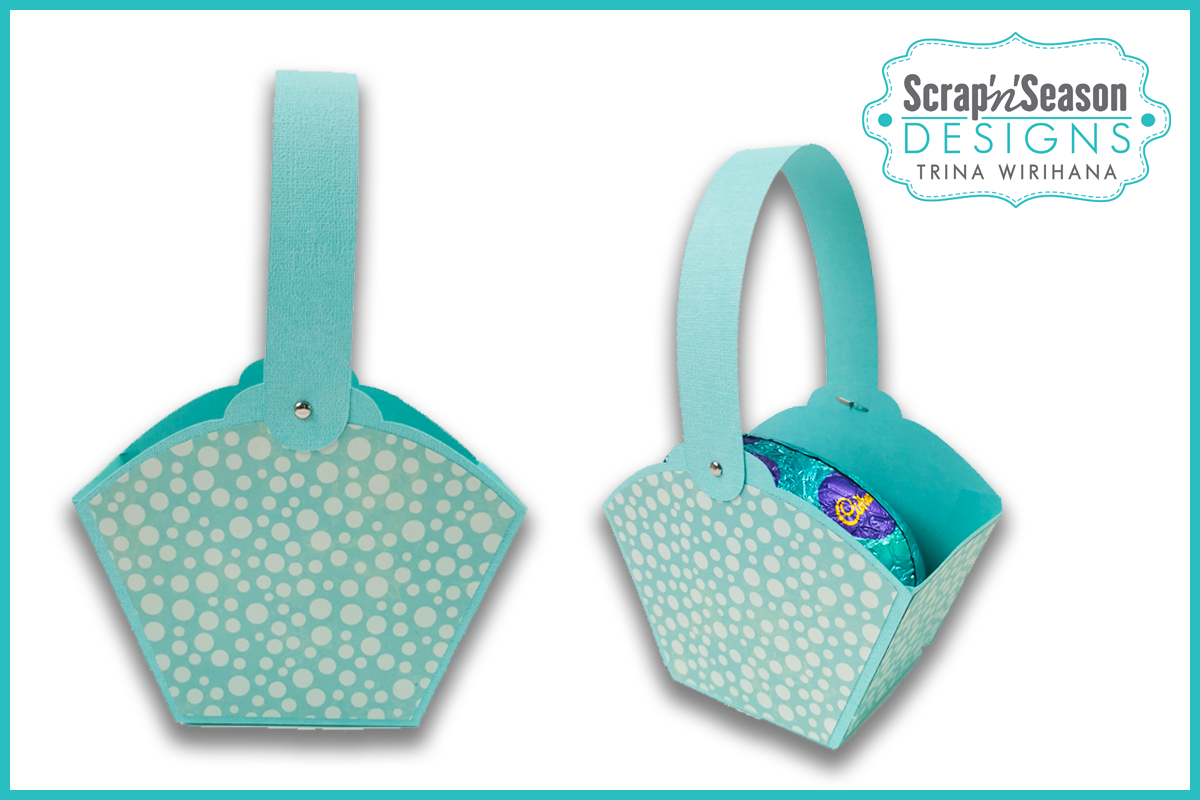 Digital Download - SVG - 3D Box - Easter Basket 2