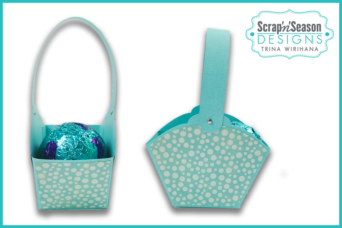 Digital Download - SVG - 3D Box - Easter Basket 2