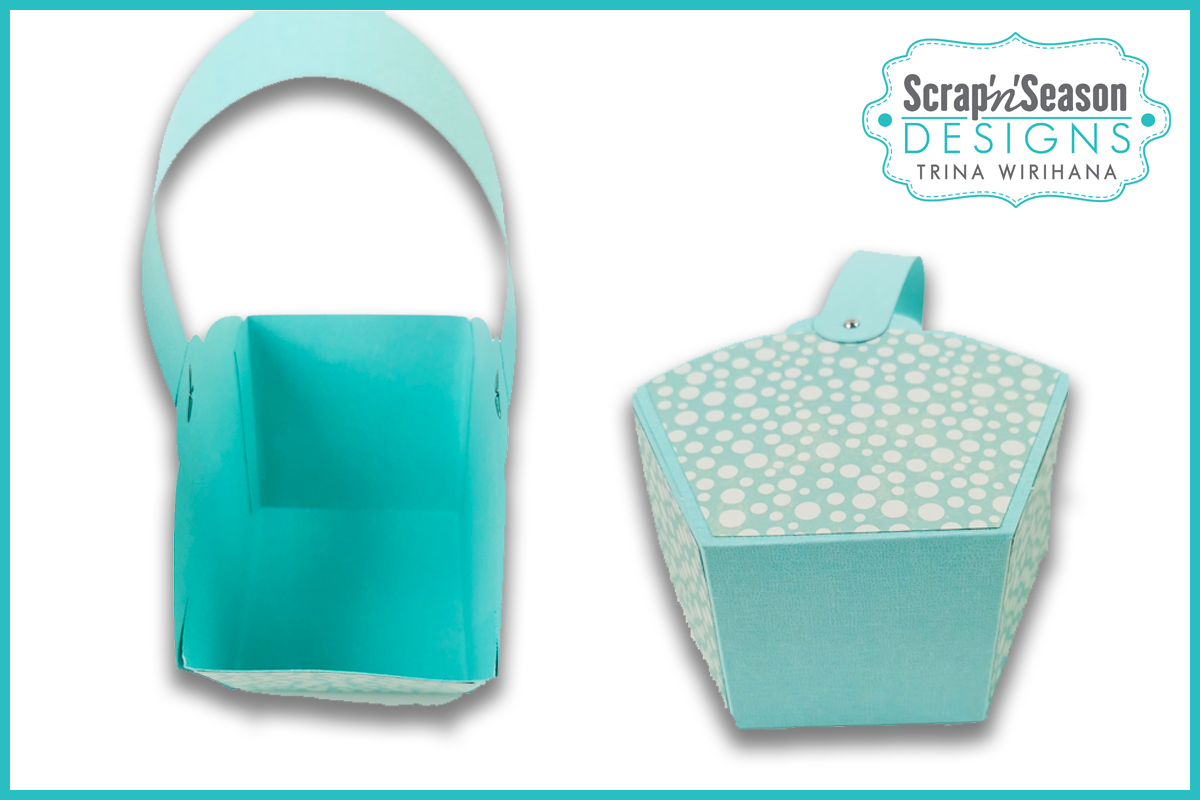 Digital Download - SVG - 3D Box - Easter Basket 2