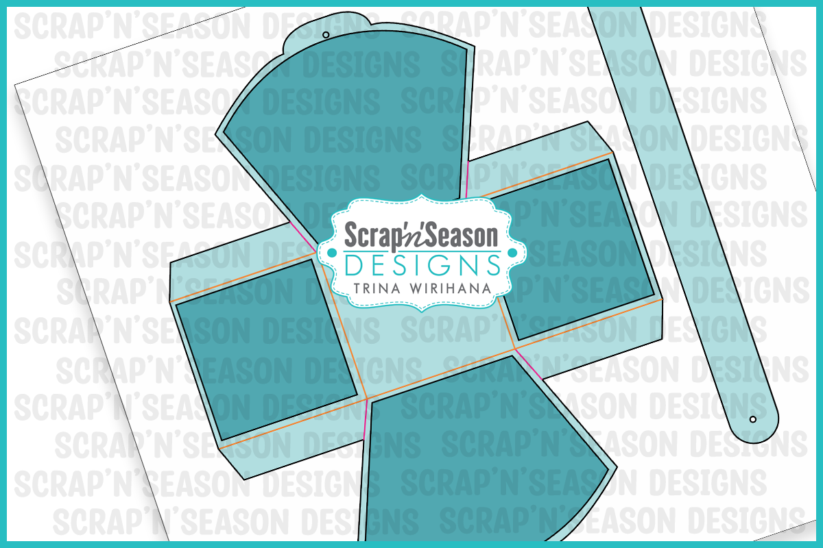 Digital Download - SVG - 3D Box - Easter Basket 2