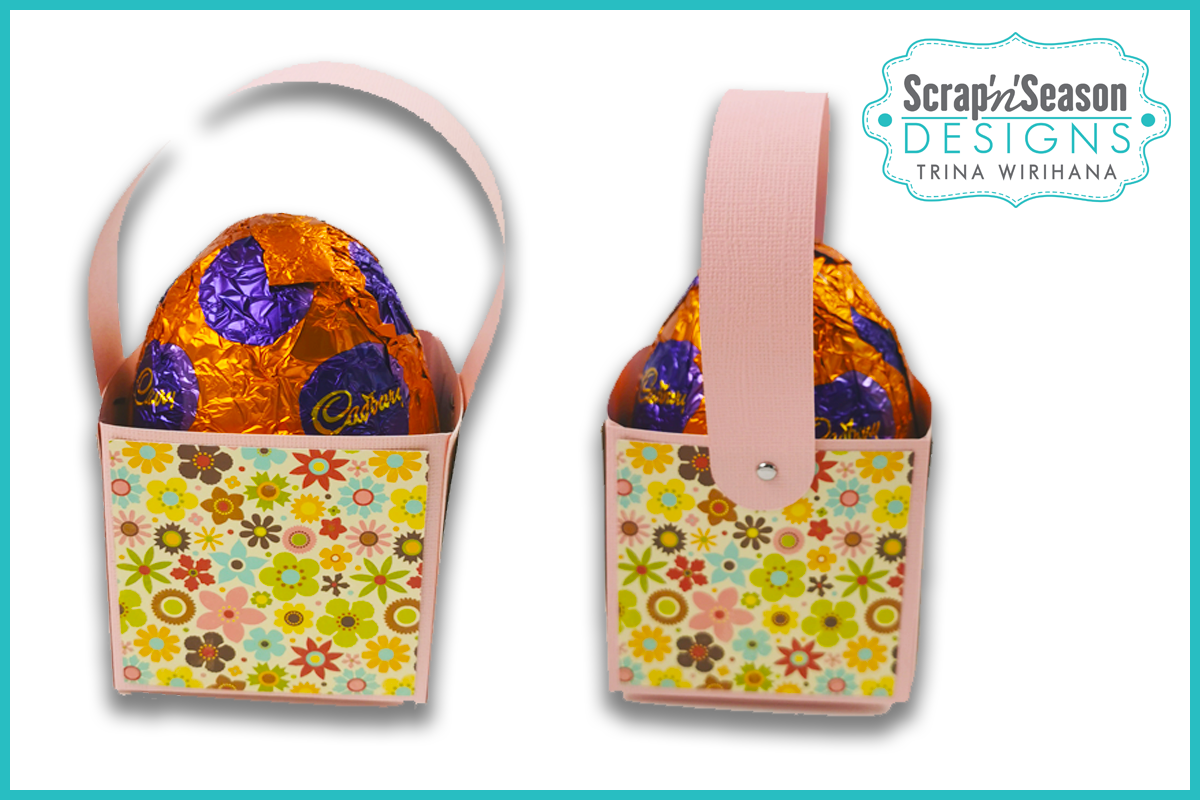Digital Download - SVG - 3D Box - Easter Basket 3