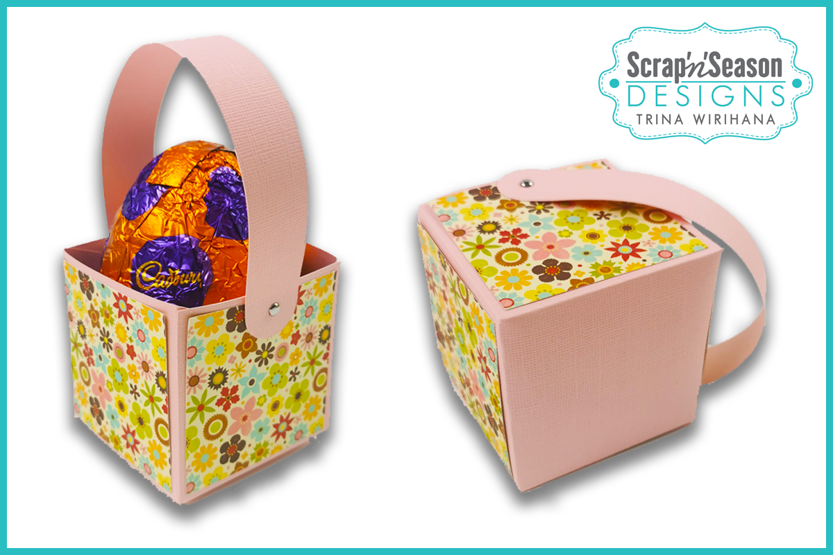 Digital Download - SVG - 3D Box - Easter Basket 3