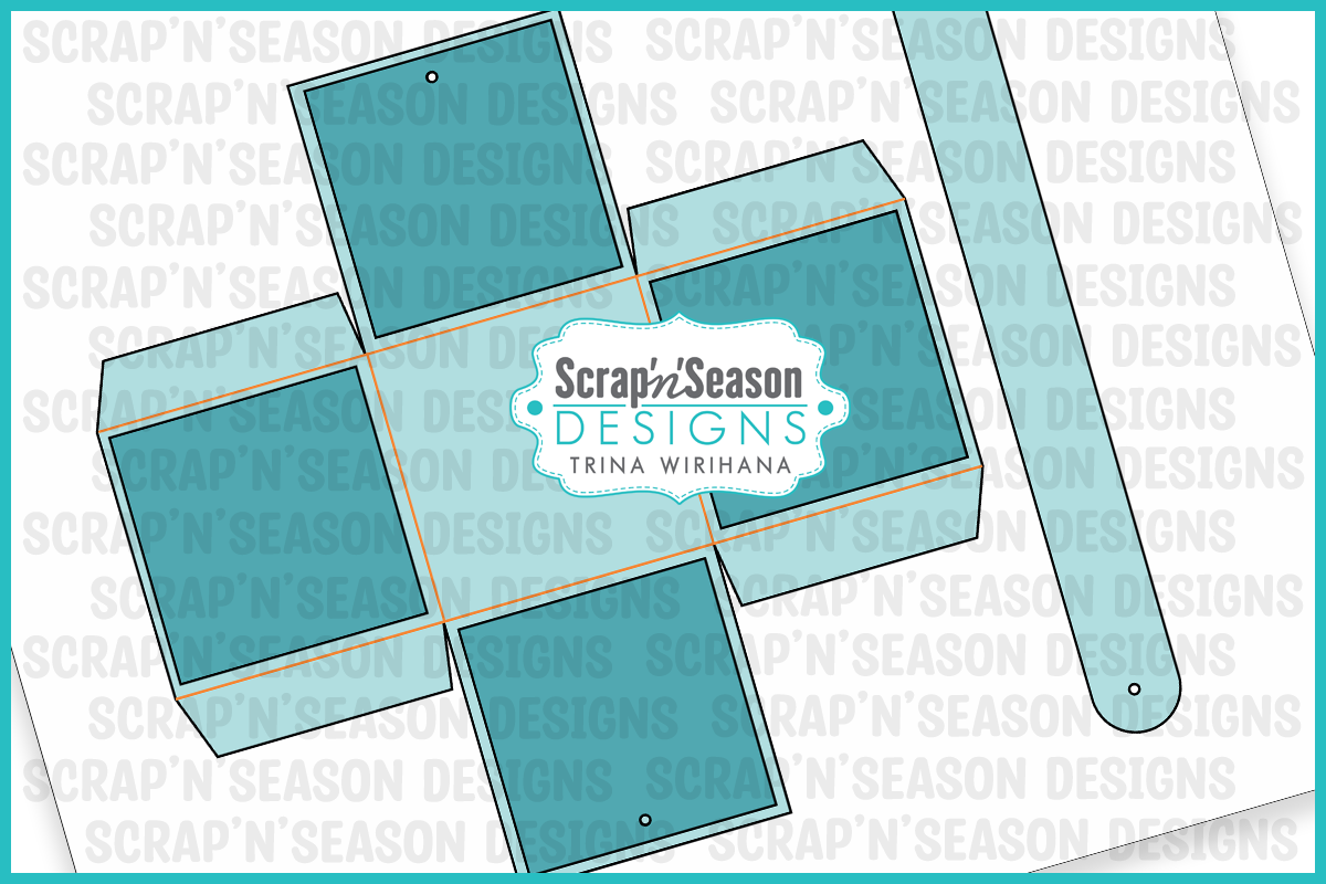 Digital Download - SVG - 3D Box - Easter Basket 3