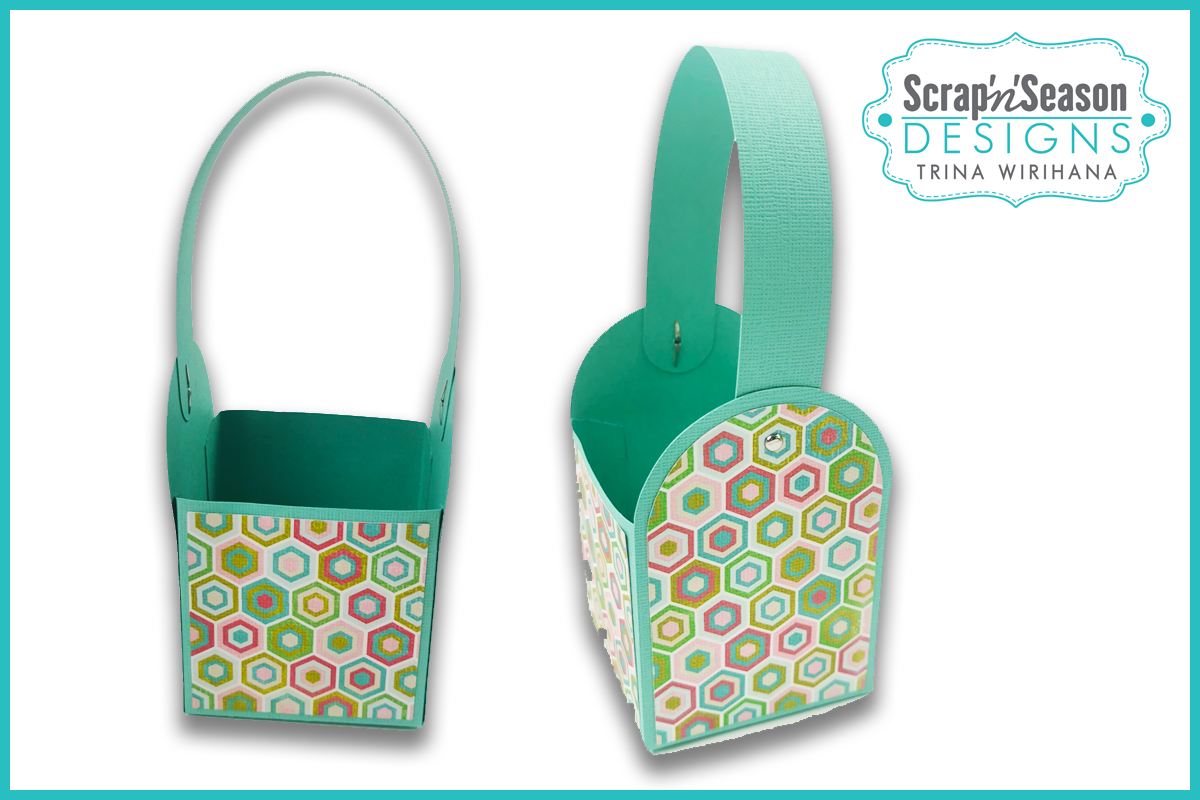 Digital Download - SVG - 3D Box - Easter Basket 4