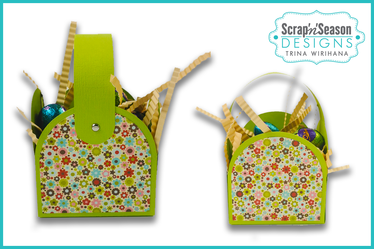 Digital Download - SVG - 3D Box - Easter Basket 5