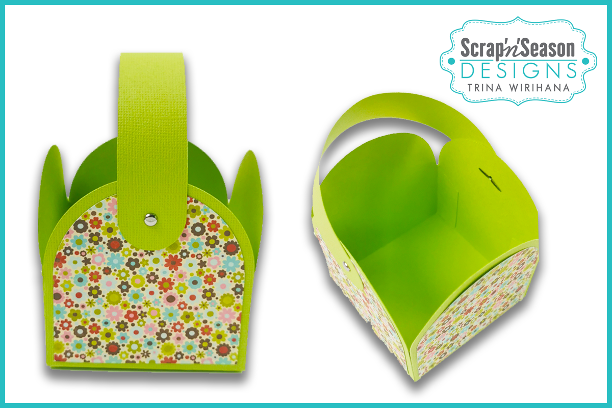 Digital Download - SVG - 3D Box - Easter Basket 5