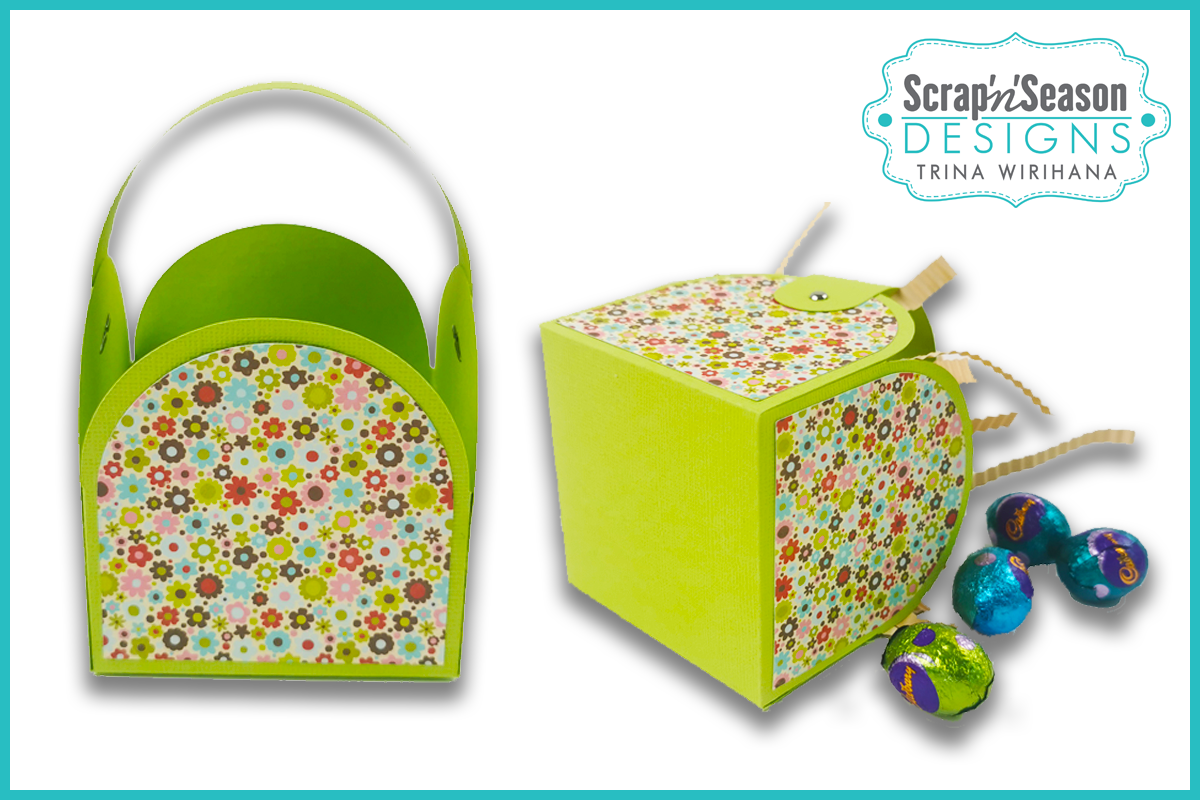 Digital Download - SVG - 3D Box - Easter Basket 5