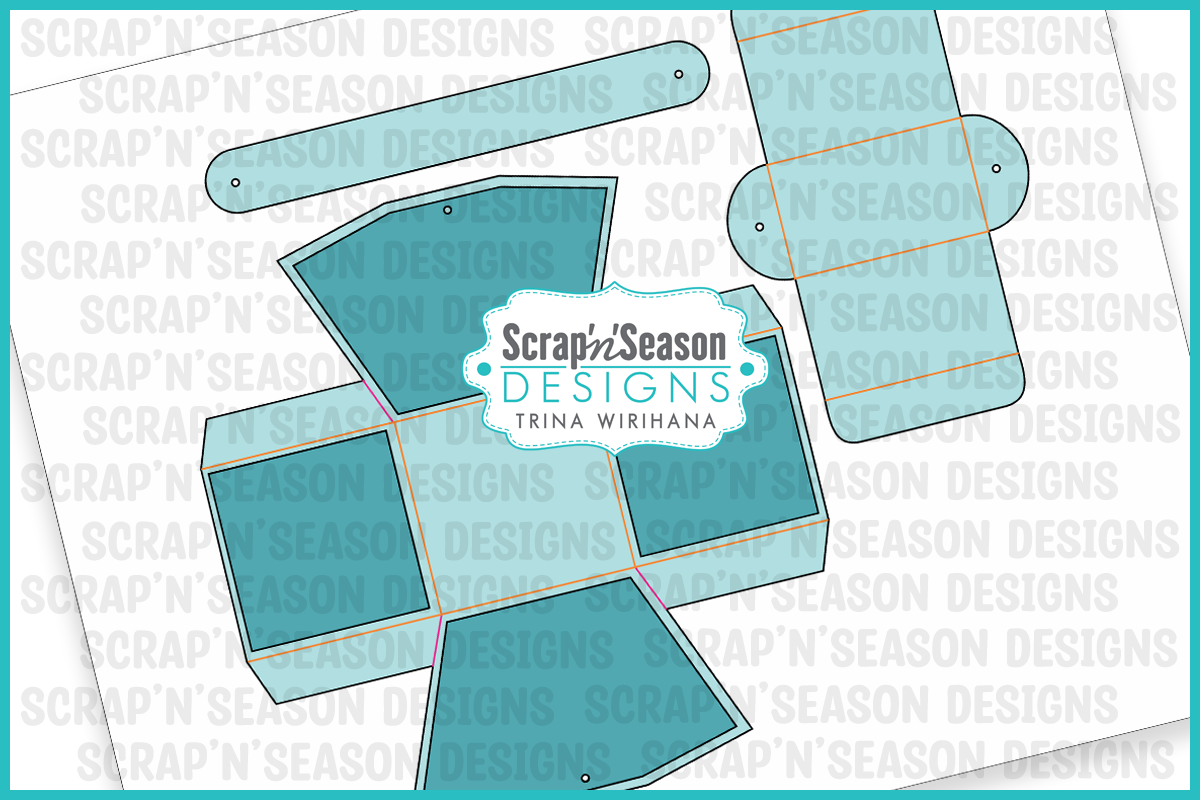 Digital Download - SVG - 3D Box - Easter Basket 6