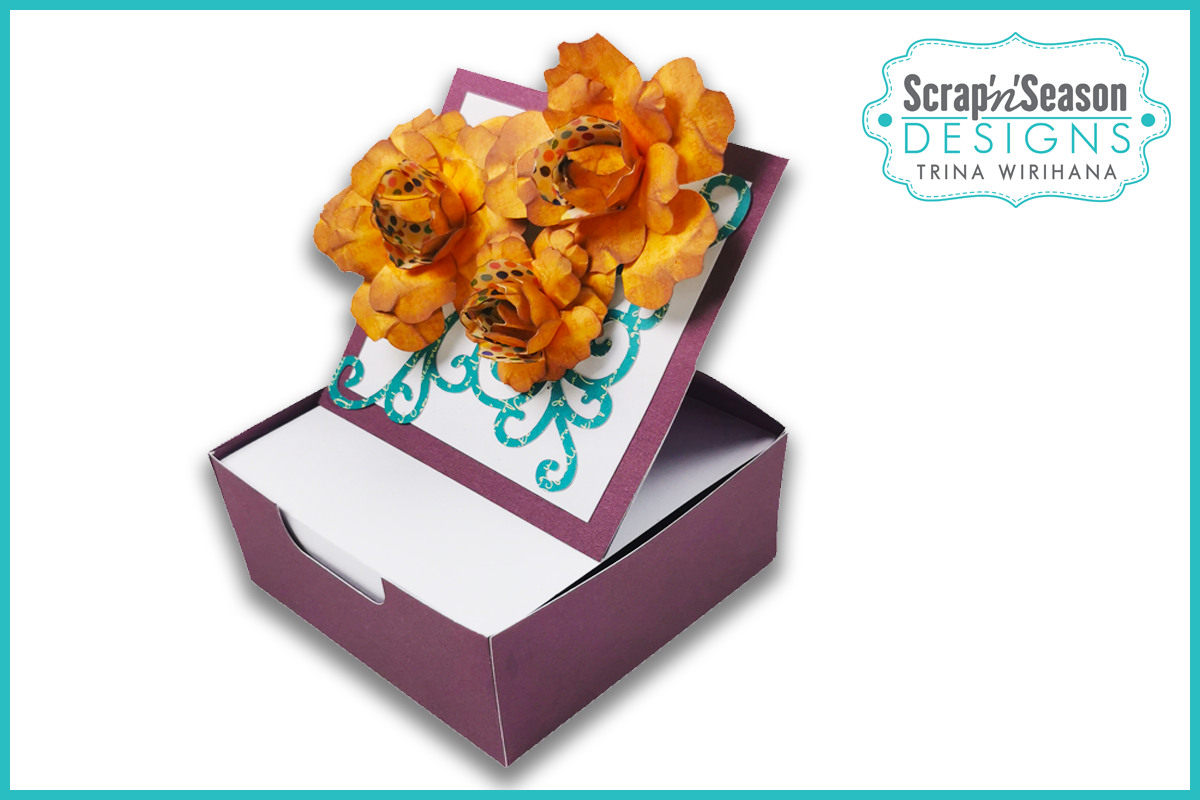 Digital Download - SVG - 3D Box - Notepad Easel