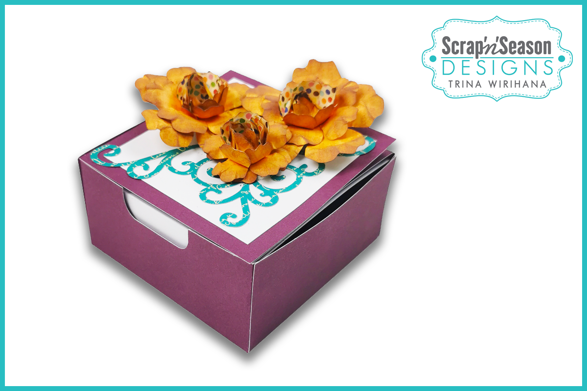 Digital Download - SVG - 3D Box - Notepad Easel