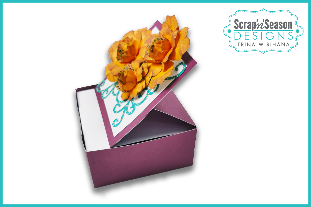 Digital Download - SVG - 3D Box - Notepad Easel