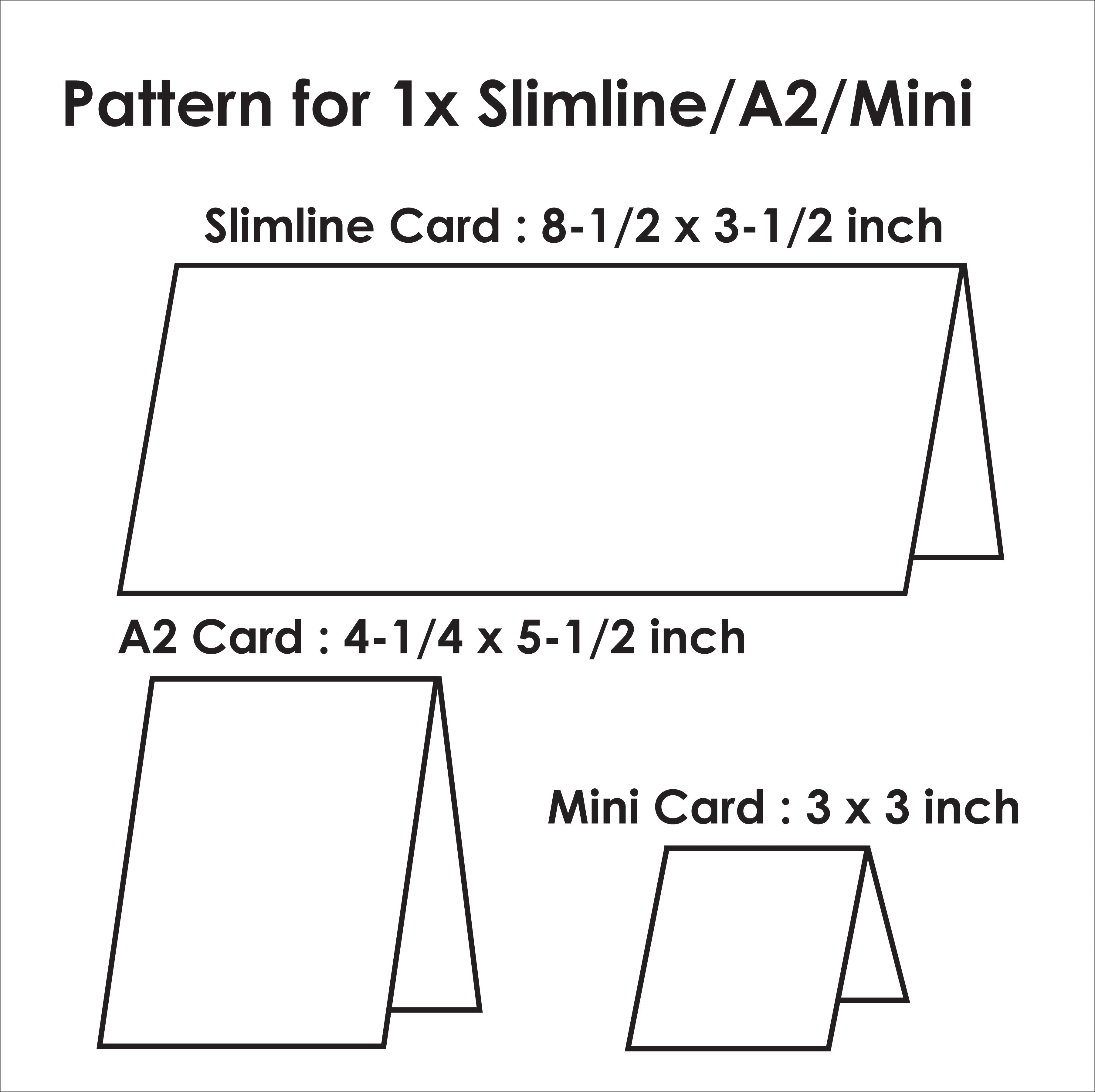 Card 9 - Slimline, A2, Mini 3 x 3 Card