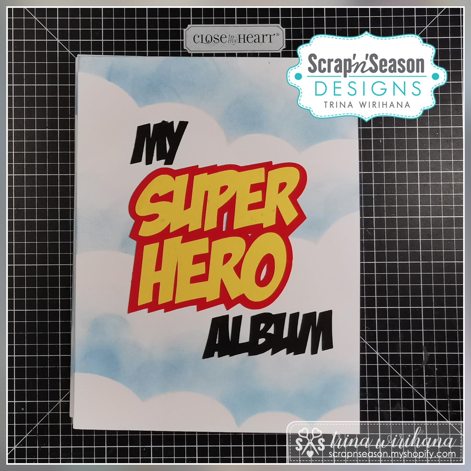 Digital Download - SVG - Super Hero 6 x 8 Mini Album Titles