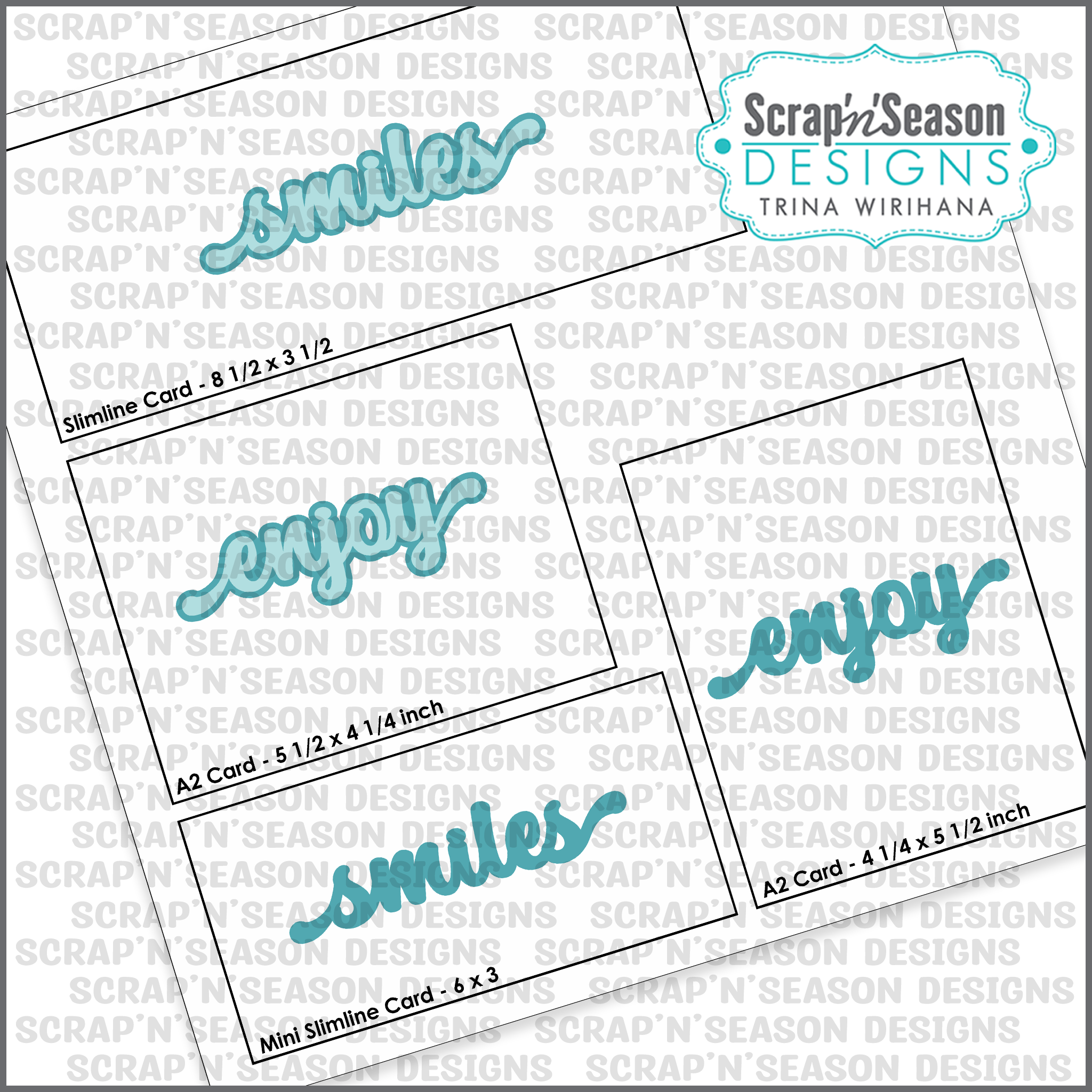 Digital Download - SVG - Trina's Fave Greetings 3