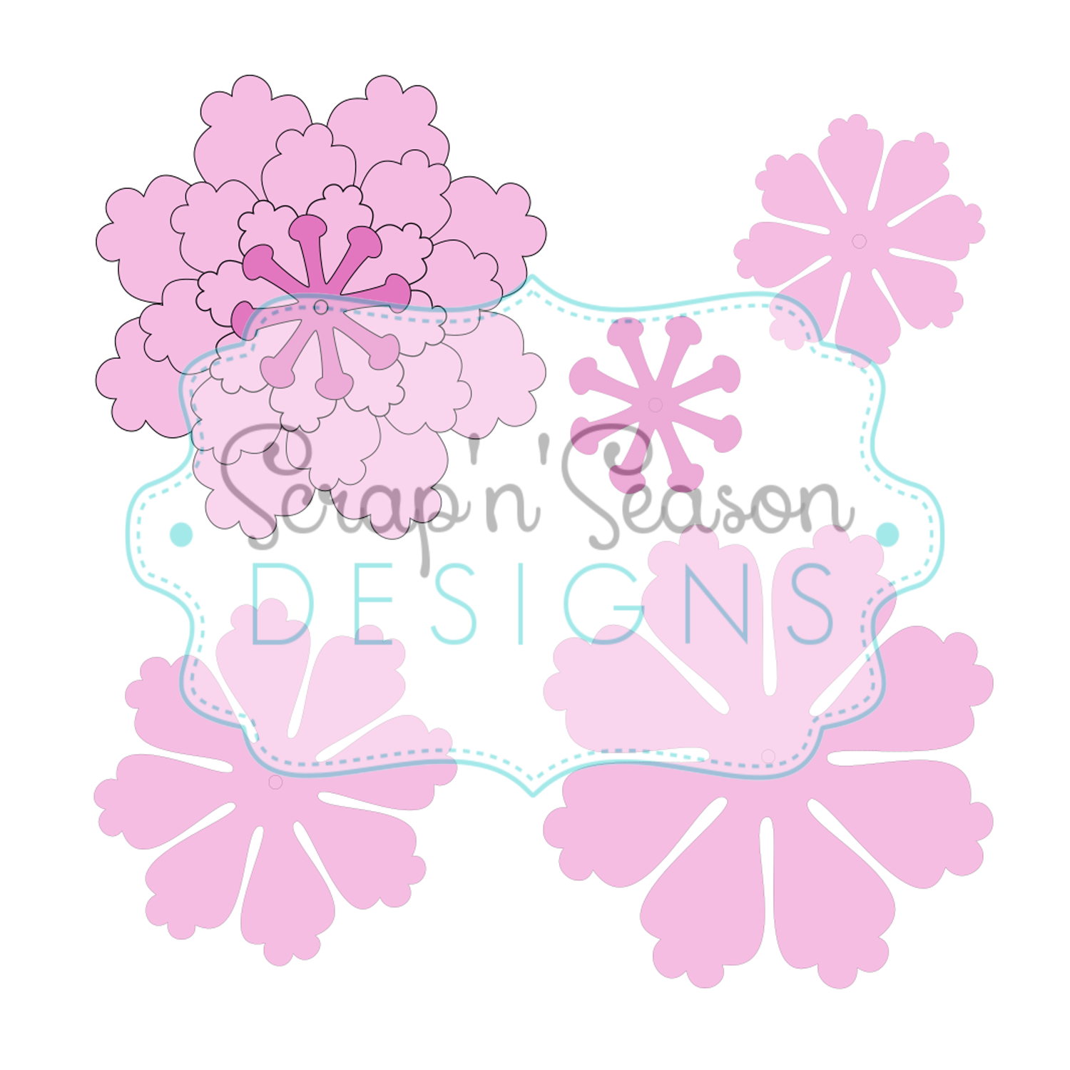 Digital Download - SVG - Flower H