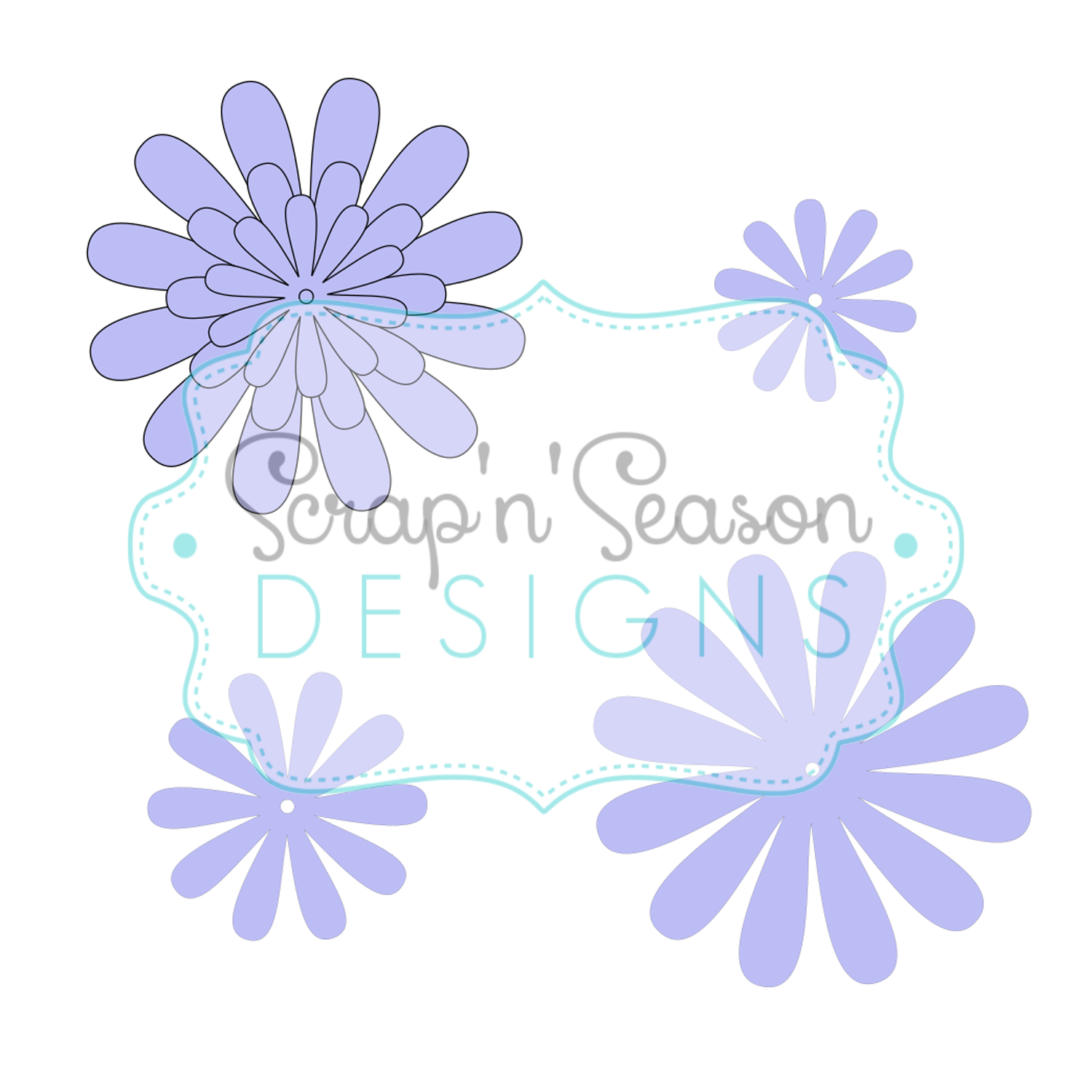 Digital Download - SVG - Flower K