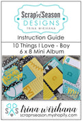 Digital Download - Instruction Guide - 10 Things I Love (Boy)