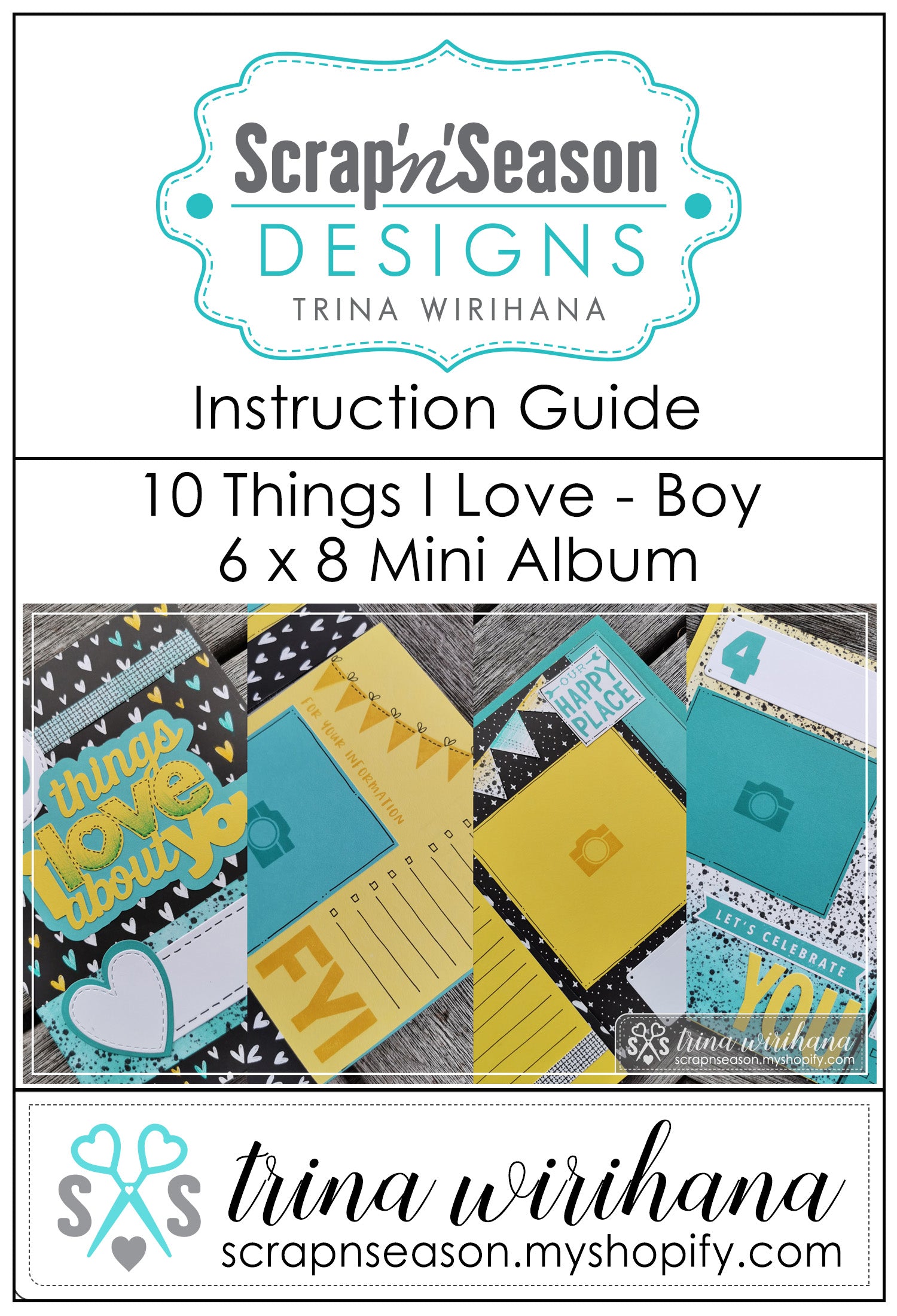 Digital Download - Instruction Guide - 10 Things I Love (Boy)