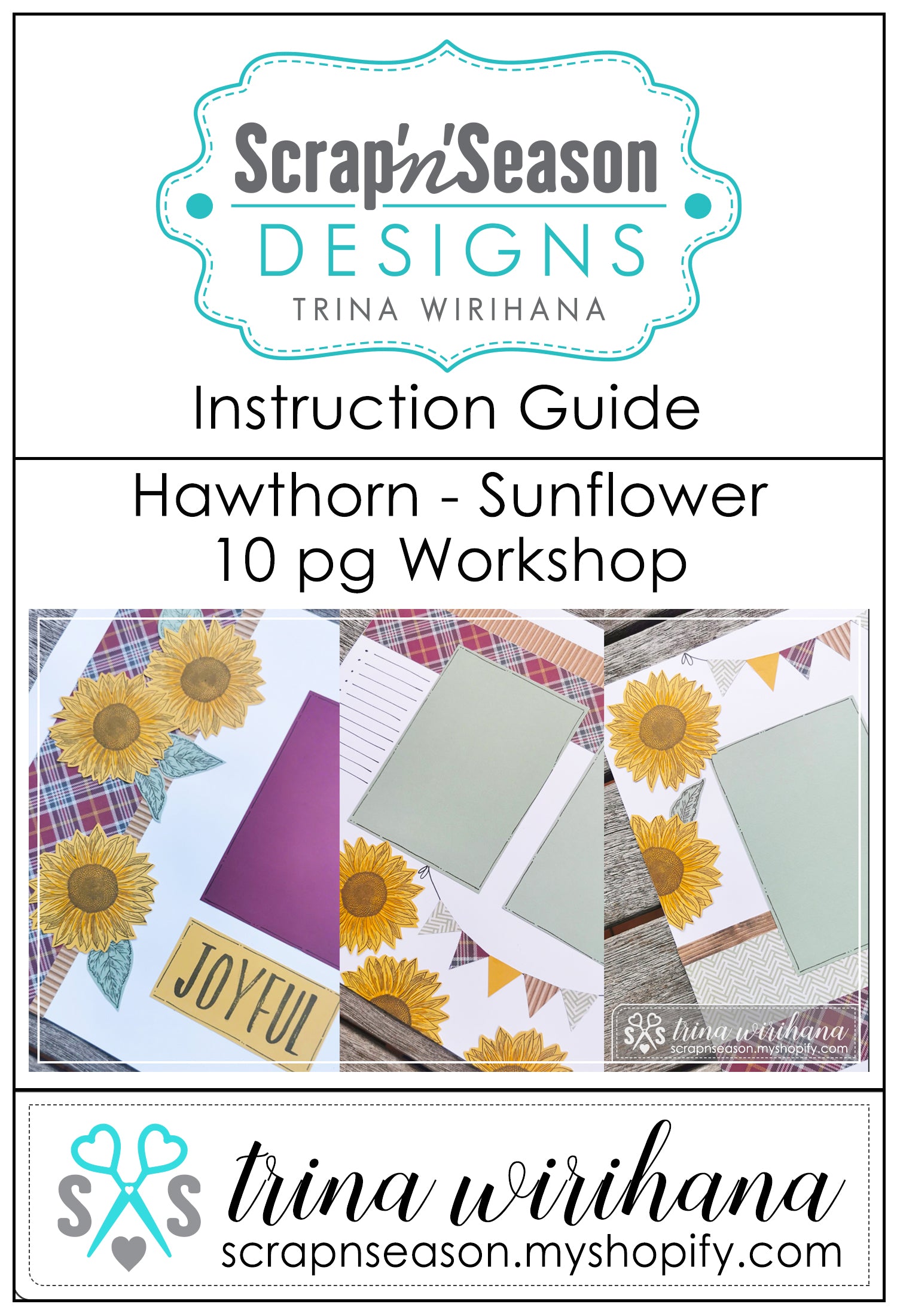 Digital Download - Instruction Guide - Hawthorn Sunflower