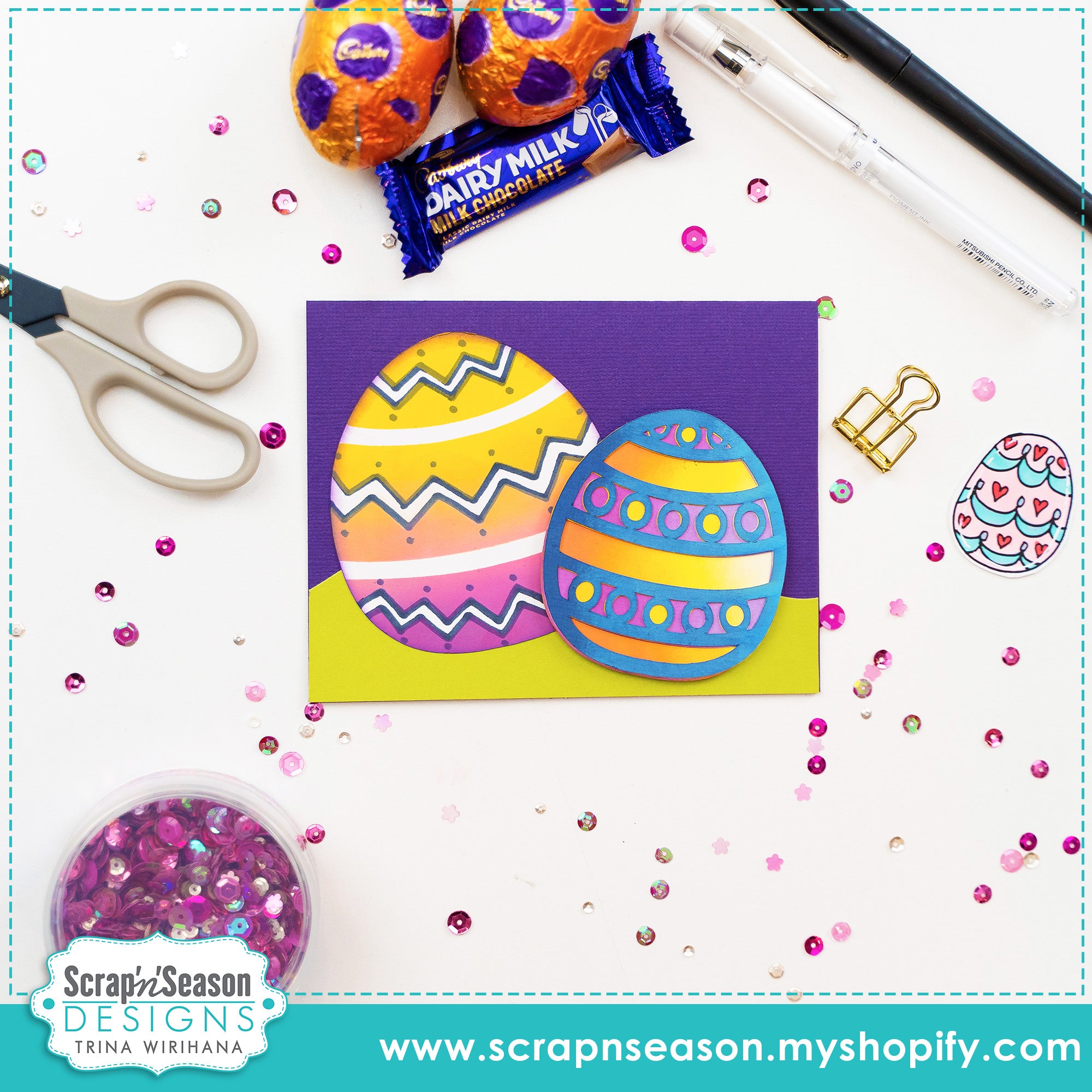 Digital Download - Easter Egg Stencil Bundle