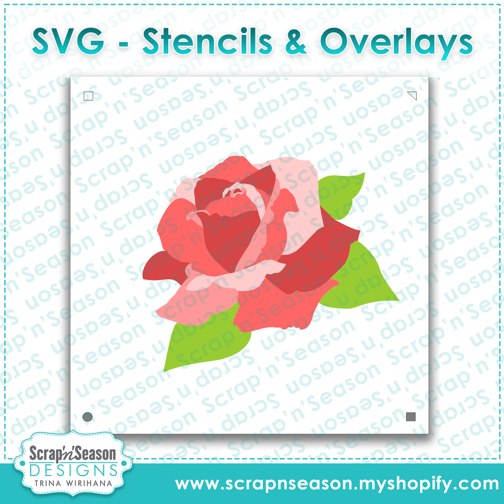 Layered Stencils - Rose