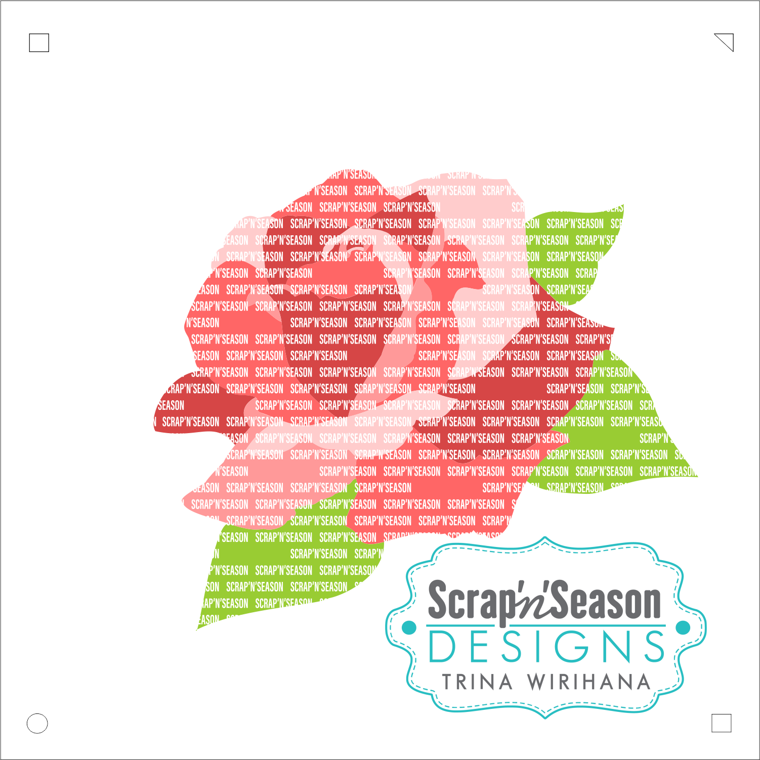 Digital Download - Layered Stencils - Rose