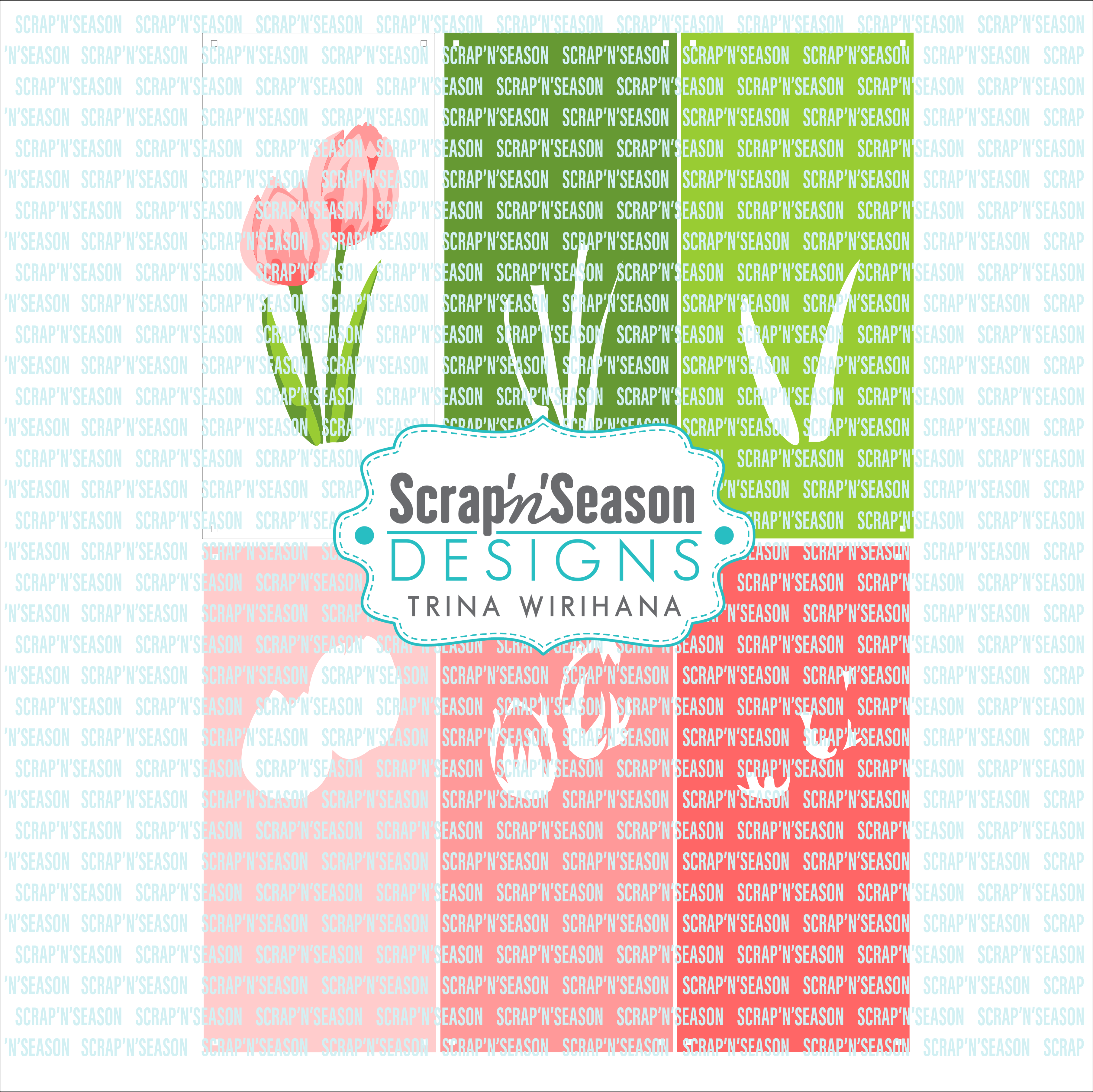 Digital Download - Layered Stencils - Tulip
