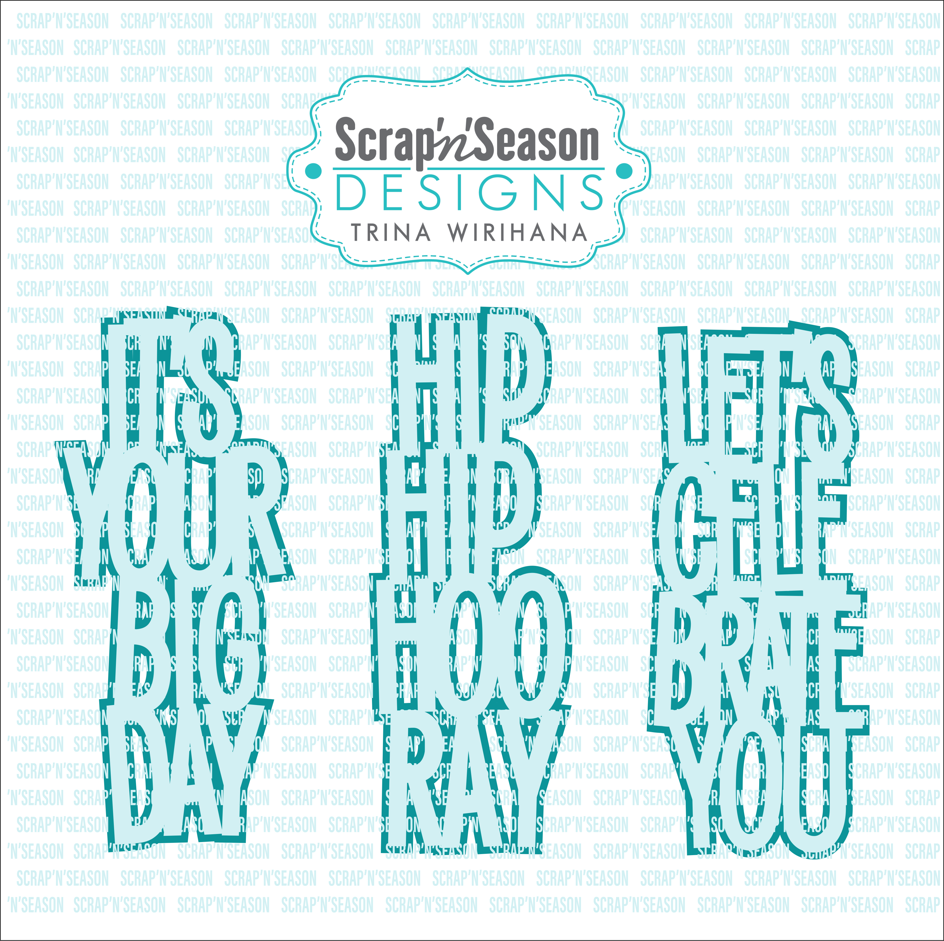 SVG - Layered Greetings Slimline A