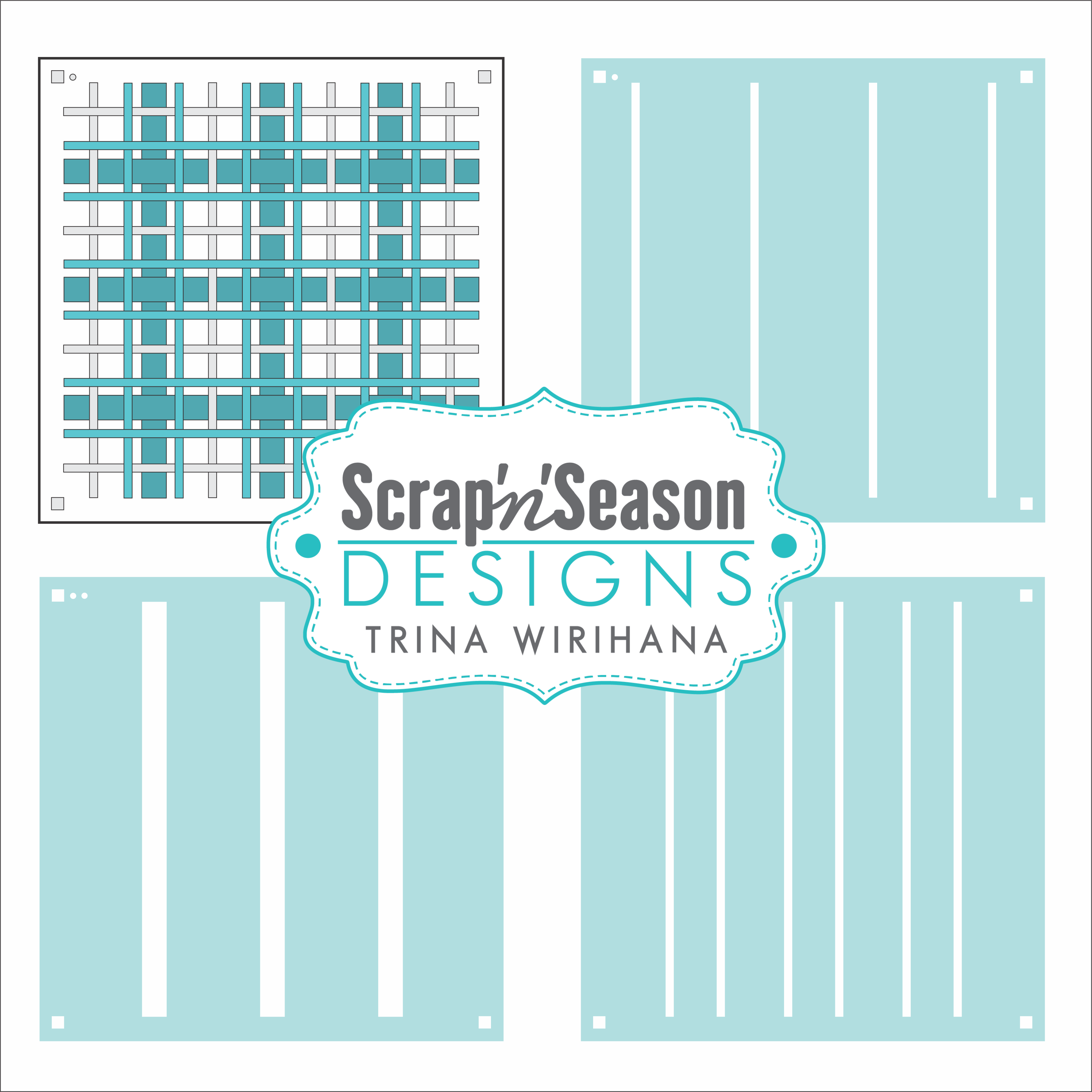 Digital Download - Layer Stencil - Plaid Set 1