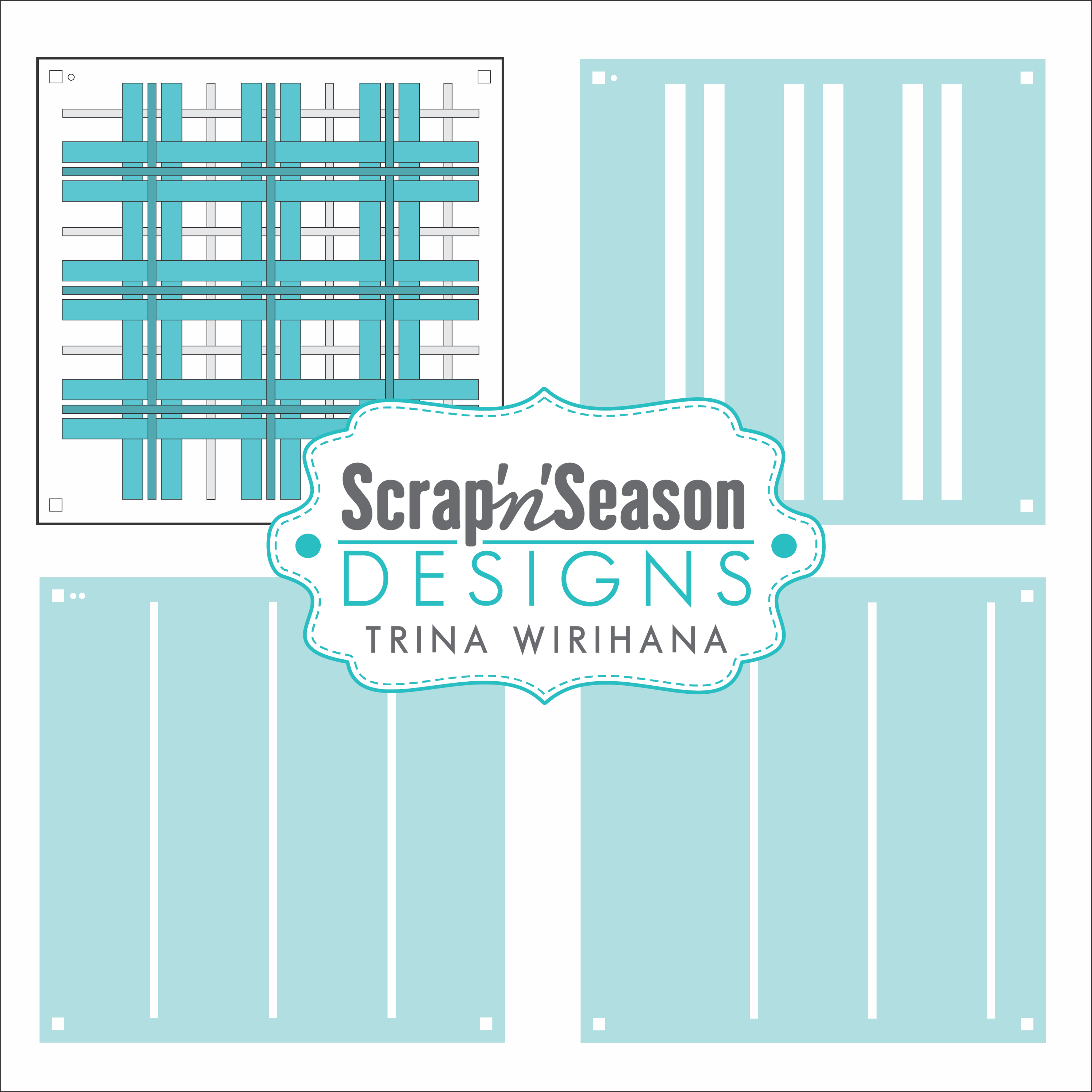 Digital Download - Layer Stencil - Plaid Set 3