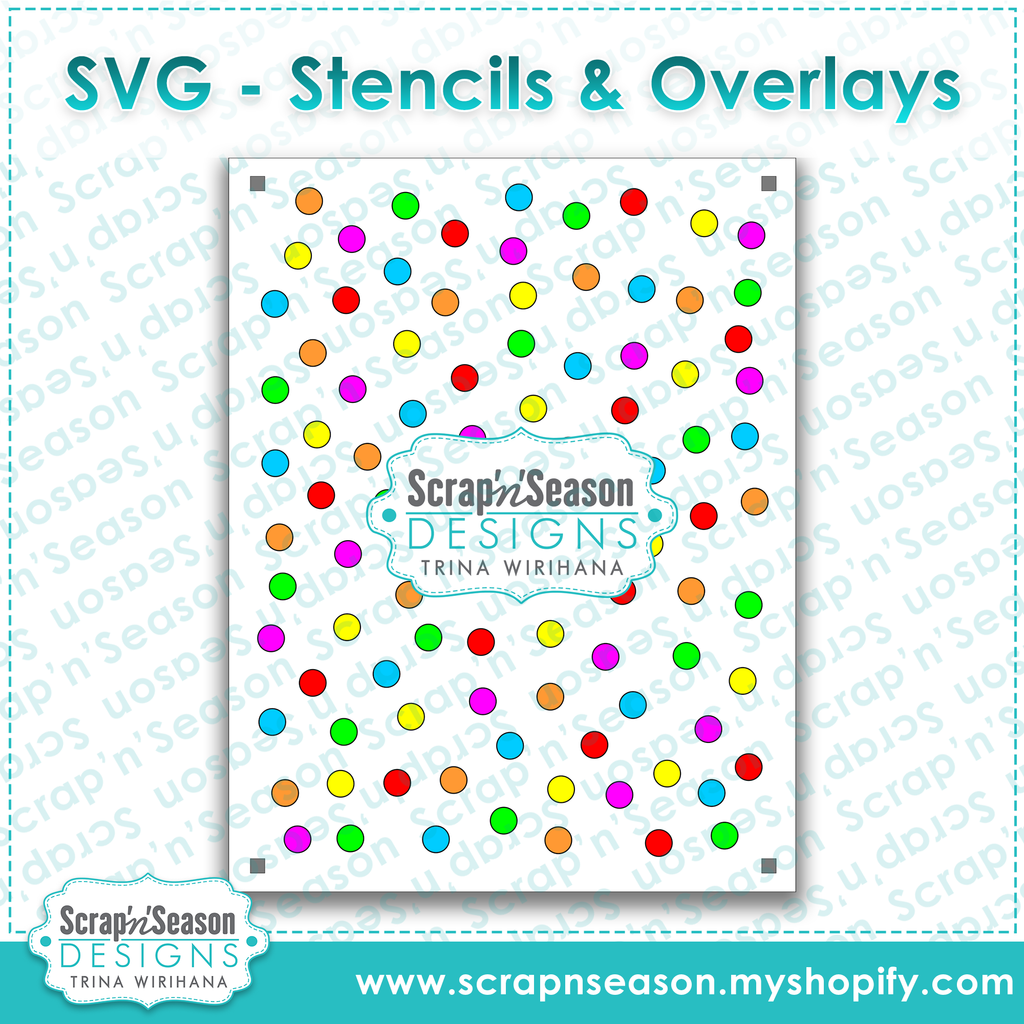 Layered Stencil - Party Confetti - A2 Card
