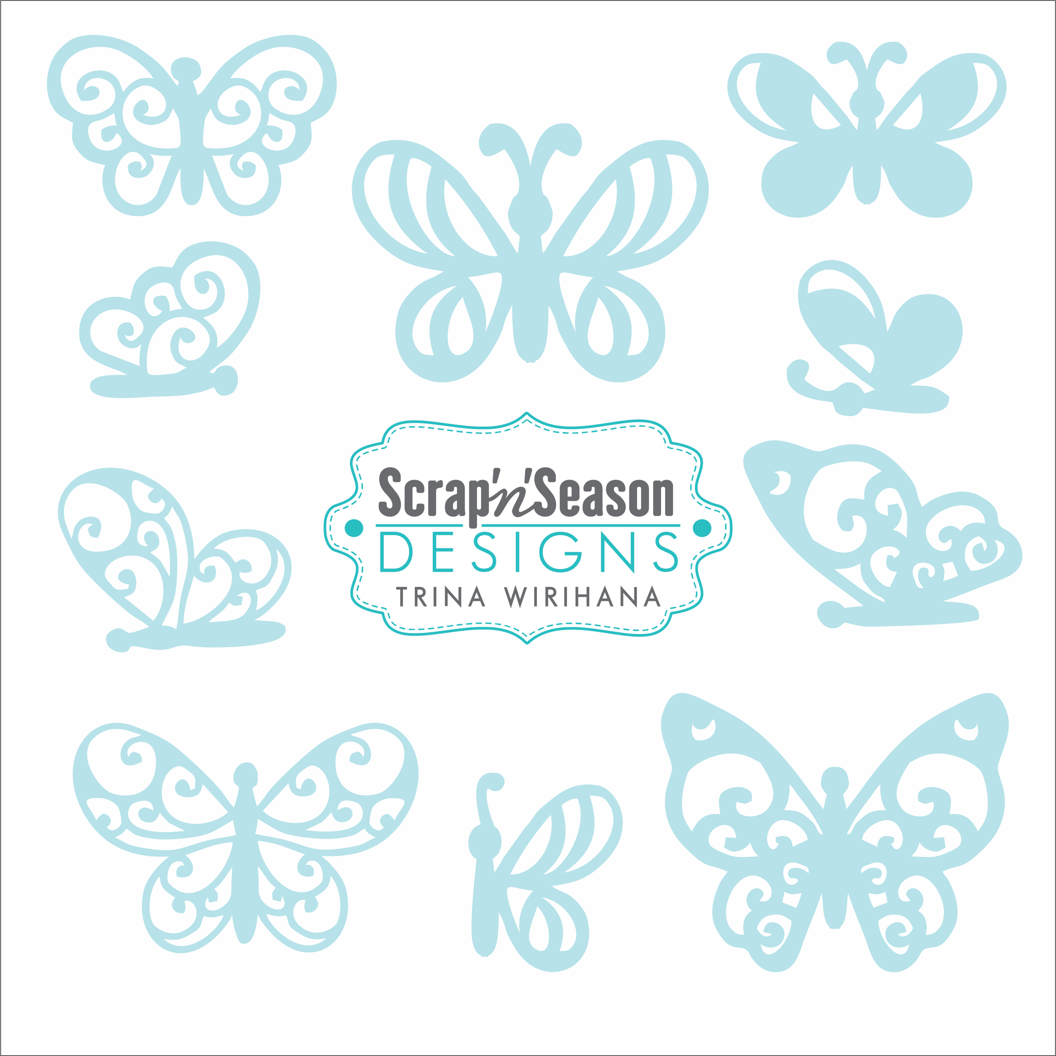 Digital Download - SVG Mini Collection - Butterflies 1