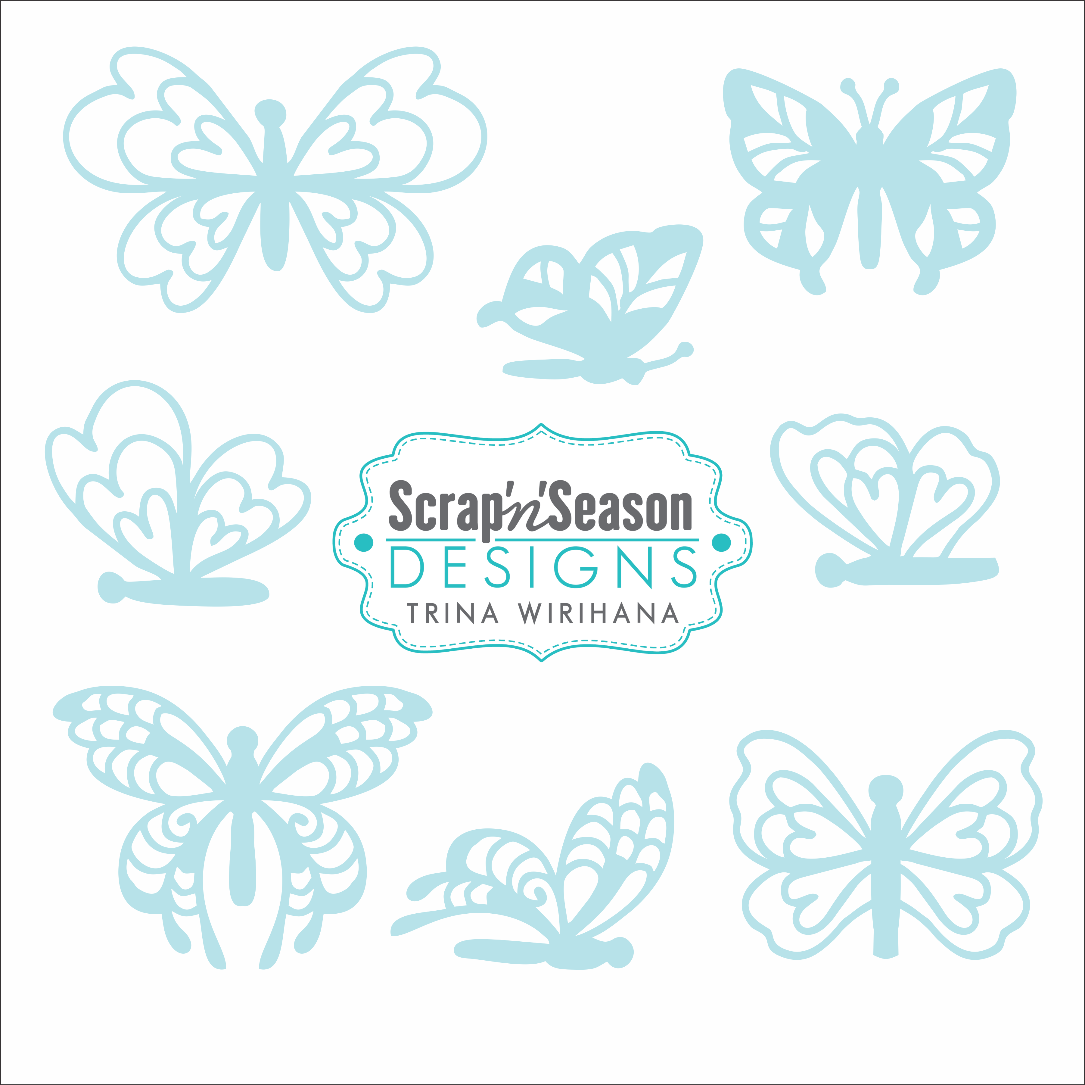 Digital Download - SVG Mini Collection - Butterflies 2