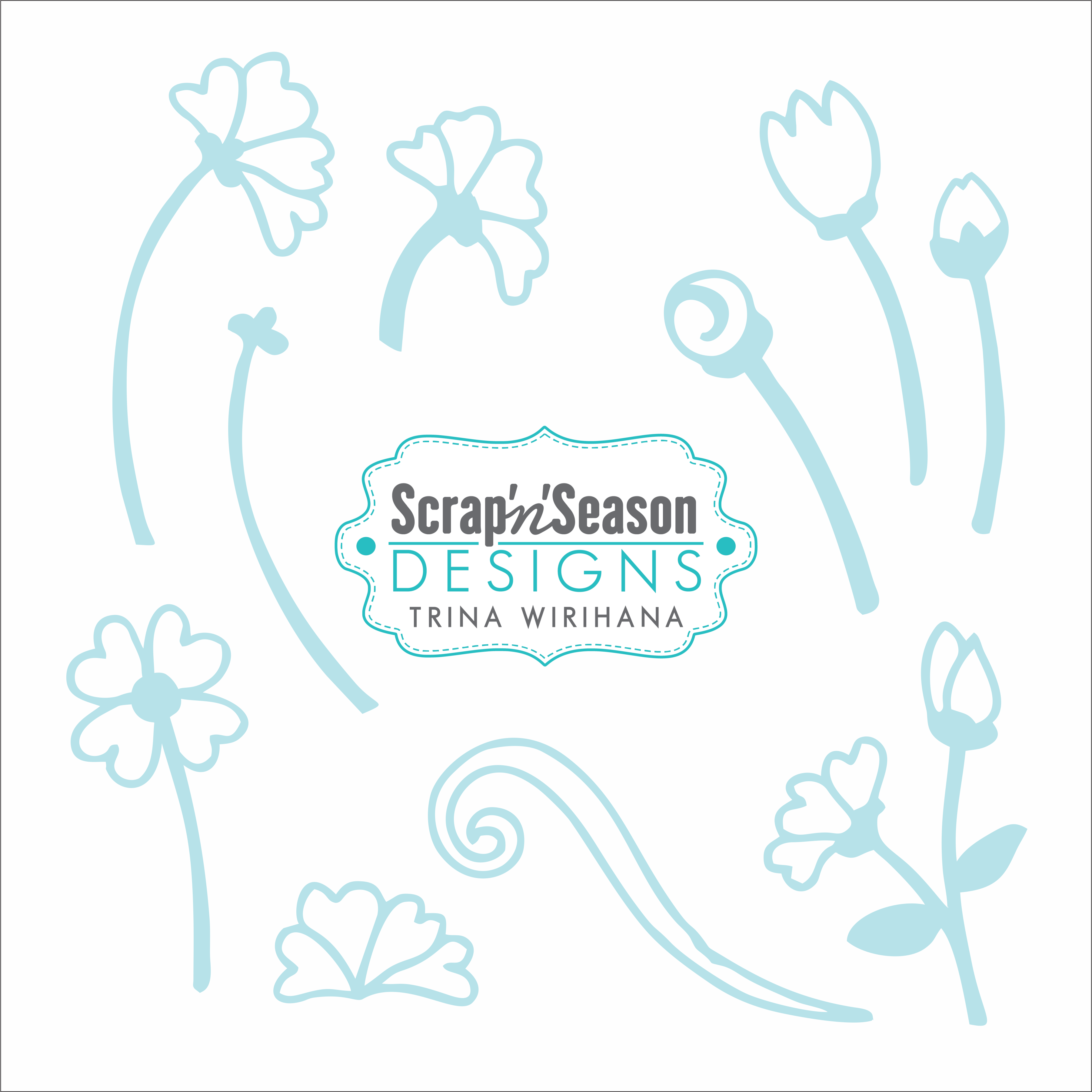 Digital Download - SVG Mini Collection - Floral 4