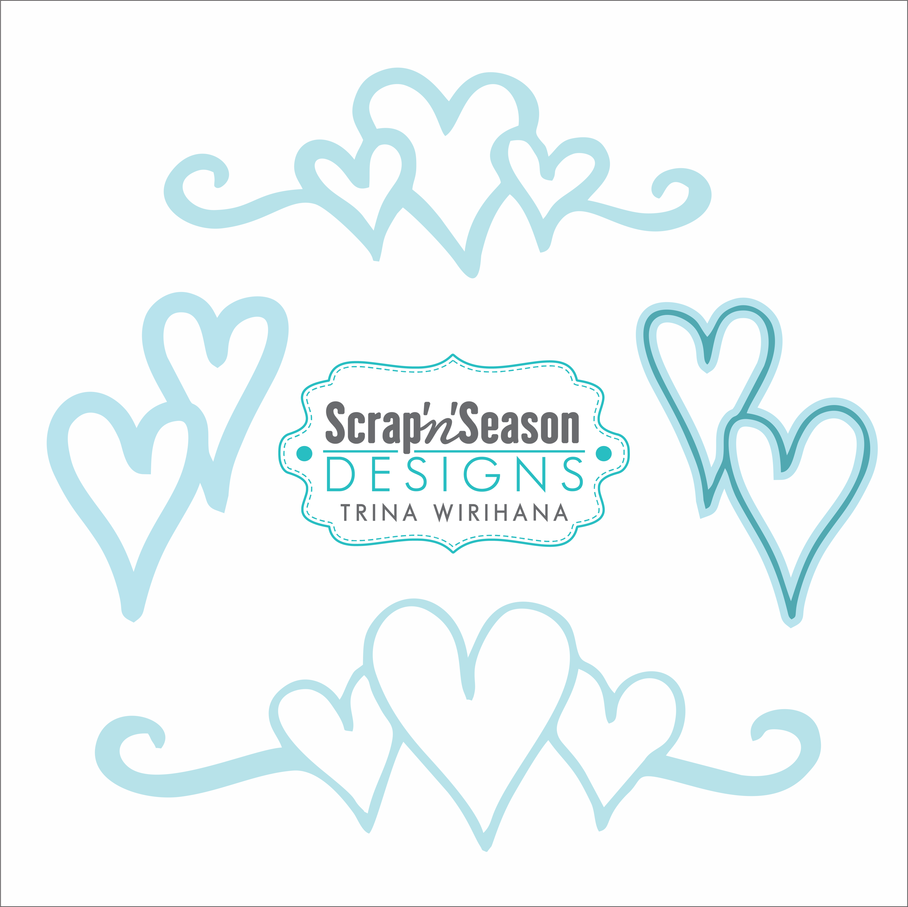 Digital Download - SVG Mini Collection - Hearts 1