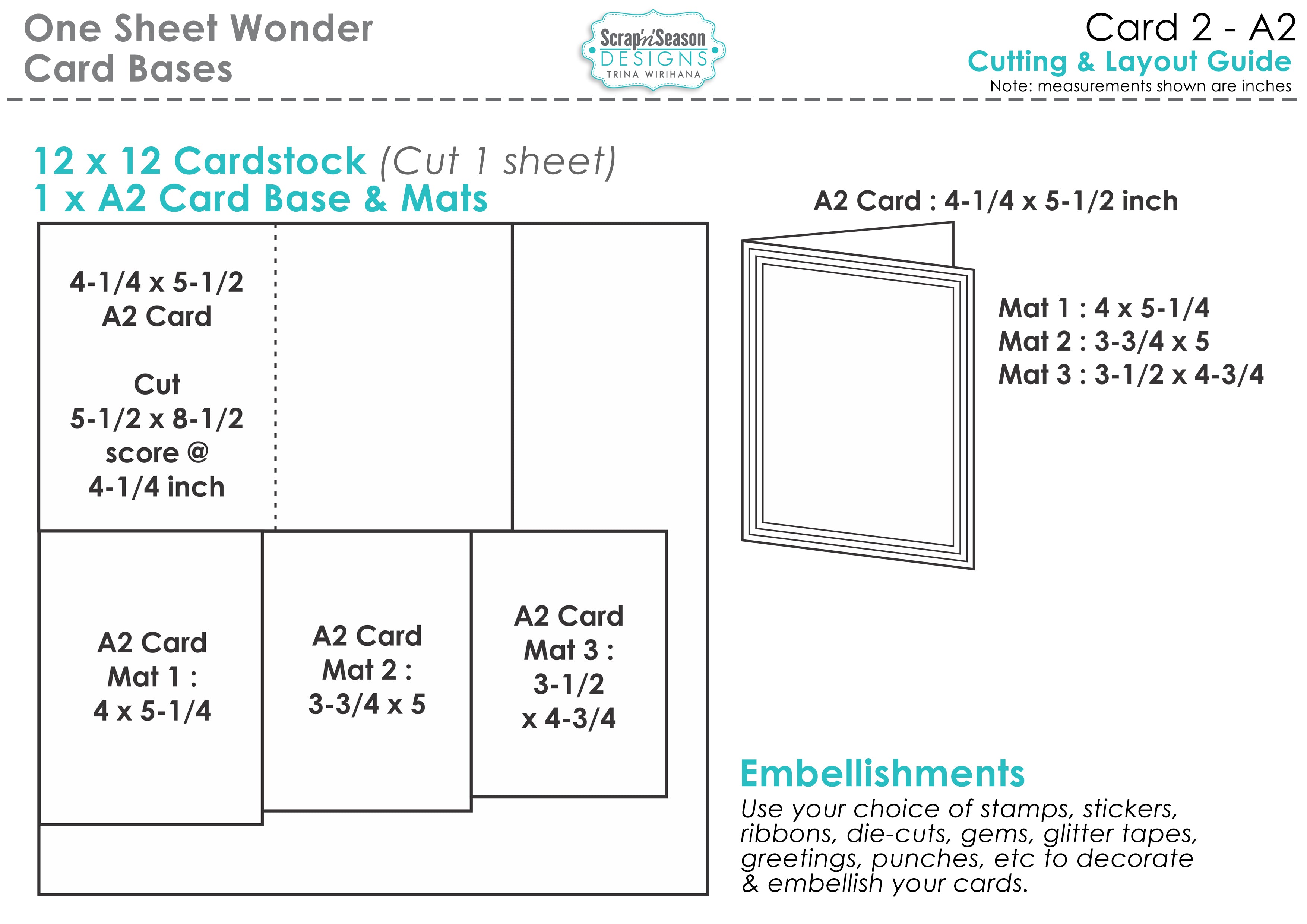 One Sheet Wonder Card 2 - A2 Card