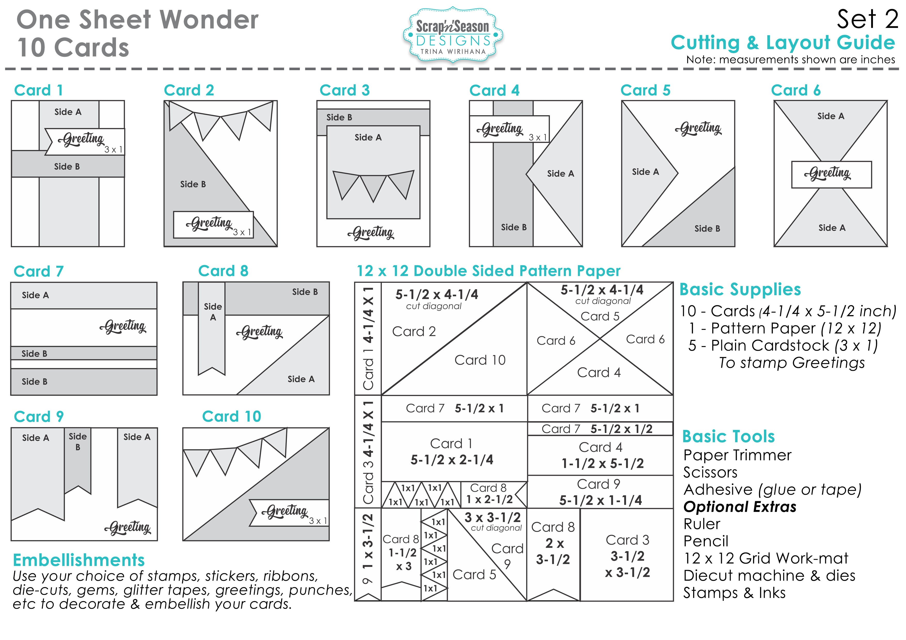 One Sheet Wonder - Set 2 (10 Cards)