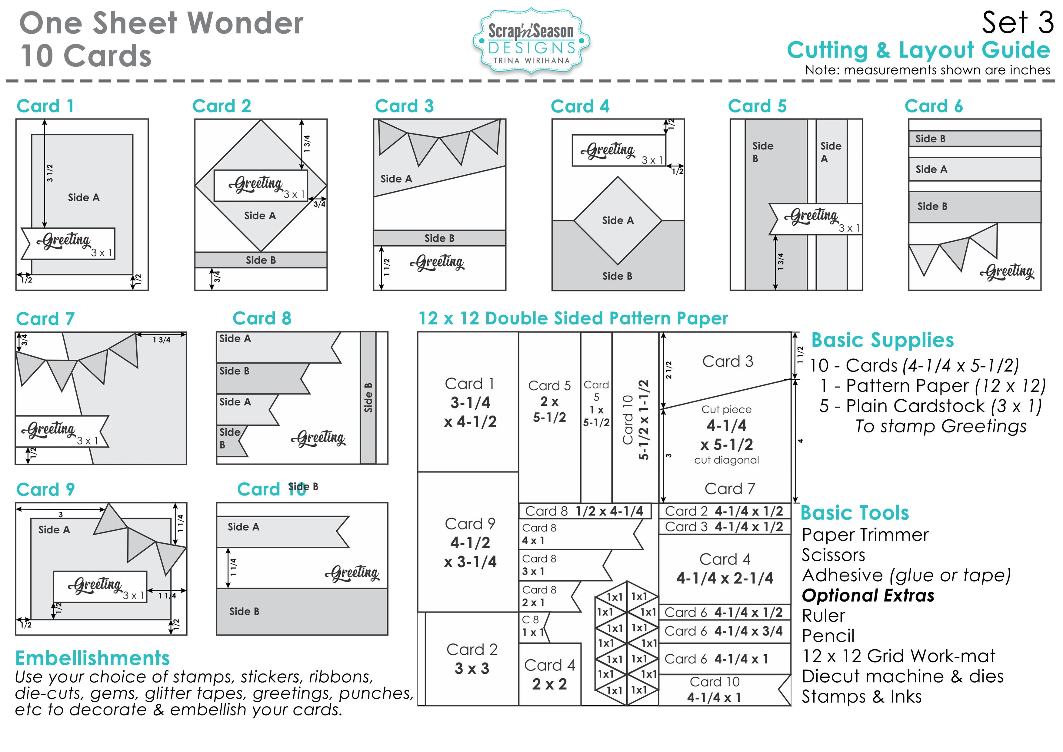 One Sheet Wonder - Set 3 (10 Cards)