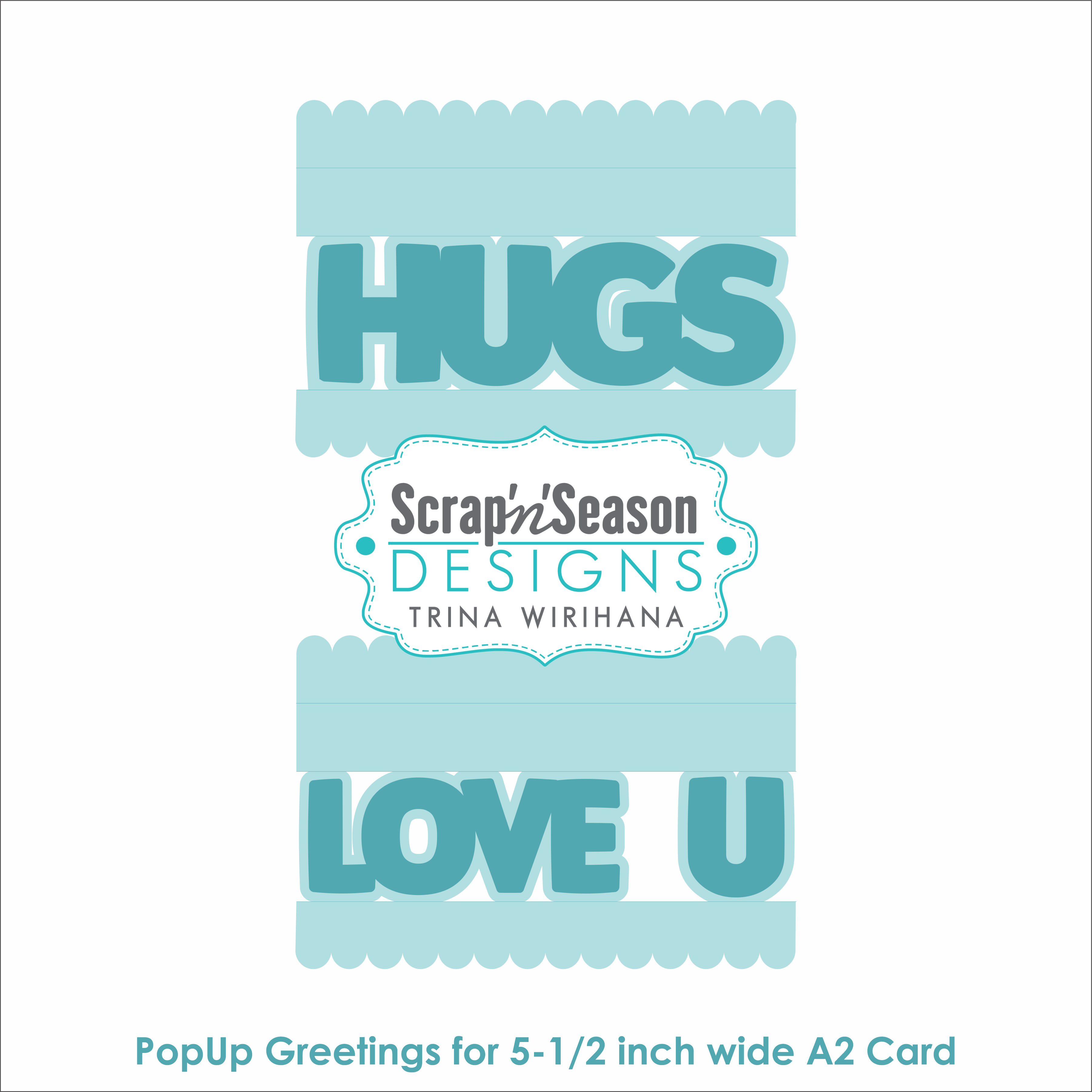 DL - PopUp Greetings - Layered A2 - Love U